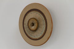 Lampada da parete a disco in ceramica danese di Søholm, anni '70.