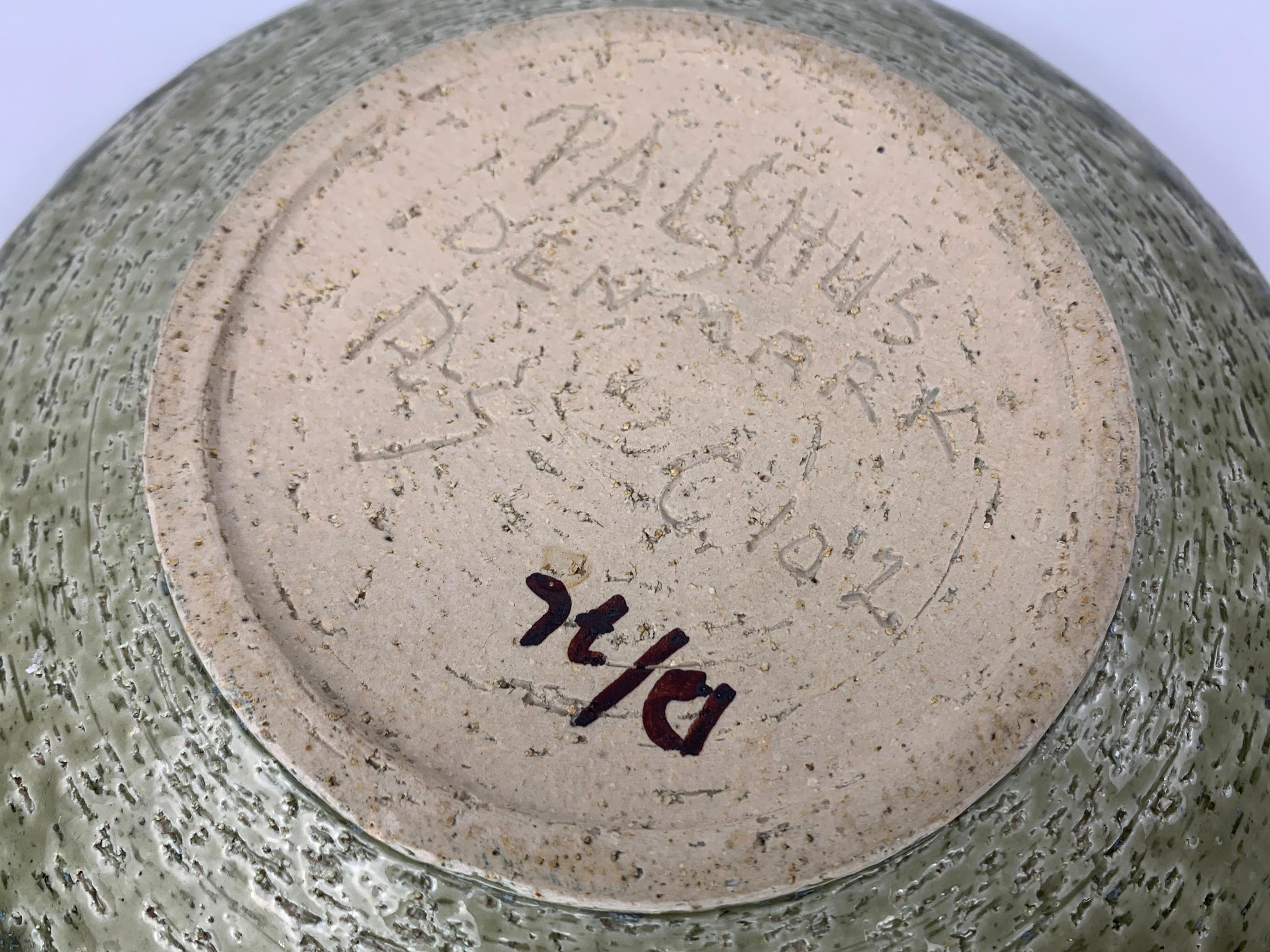 Danish Ceramic Dish Bowl Palshus Denmark Per & Annelise Linnemann-Schmidt For Sale 3