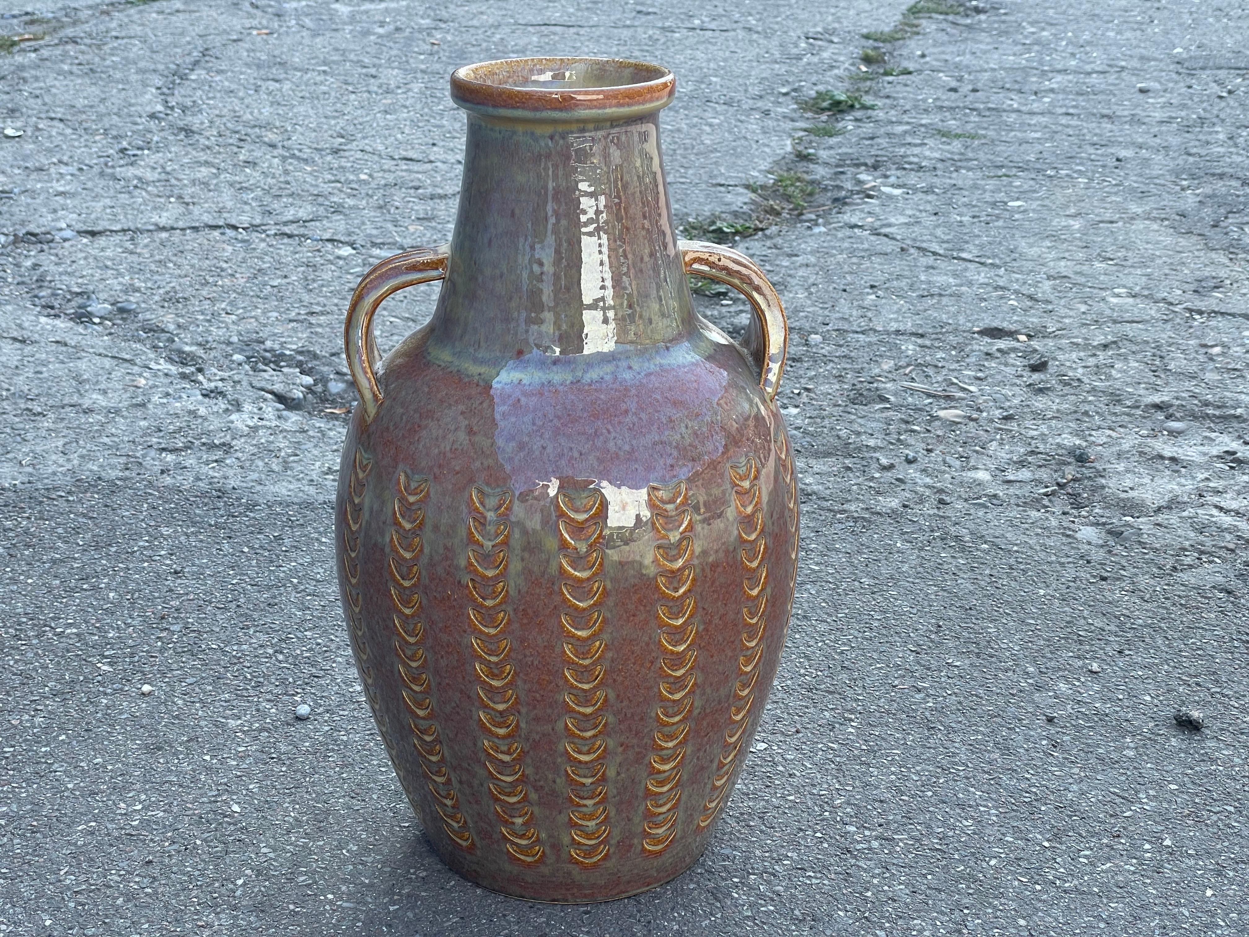Mid-Century Modern Danish Ceramic Floor vase by Søholm 1970´s For Sale