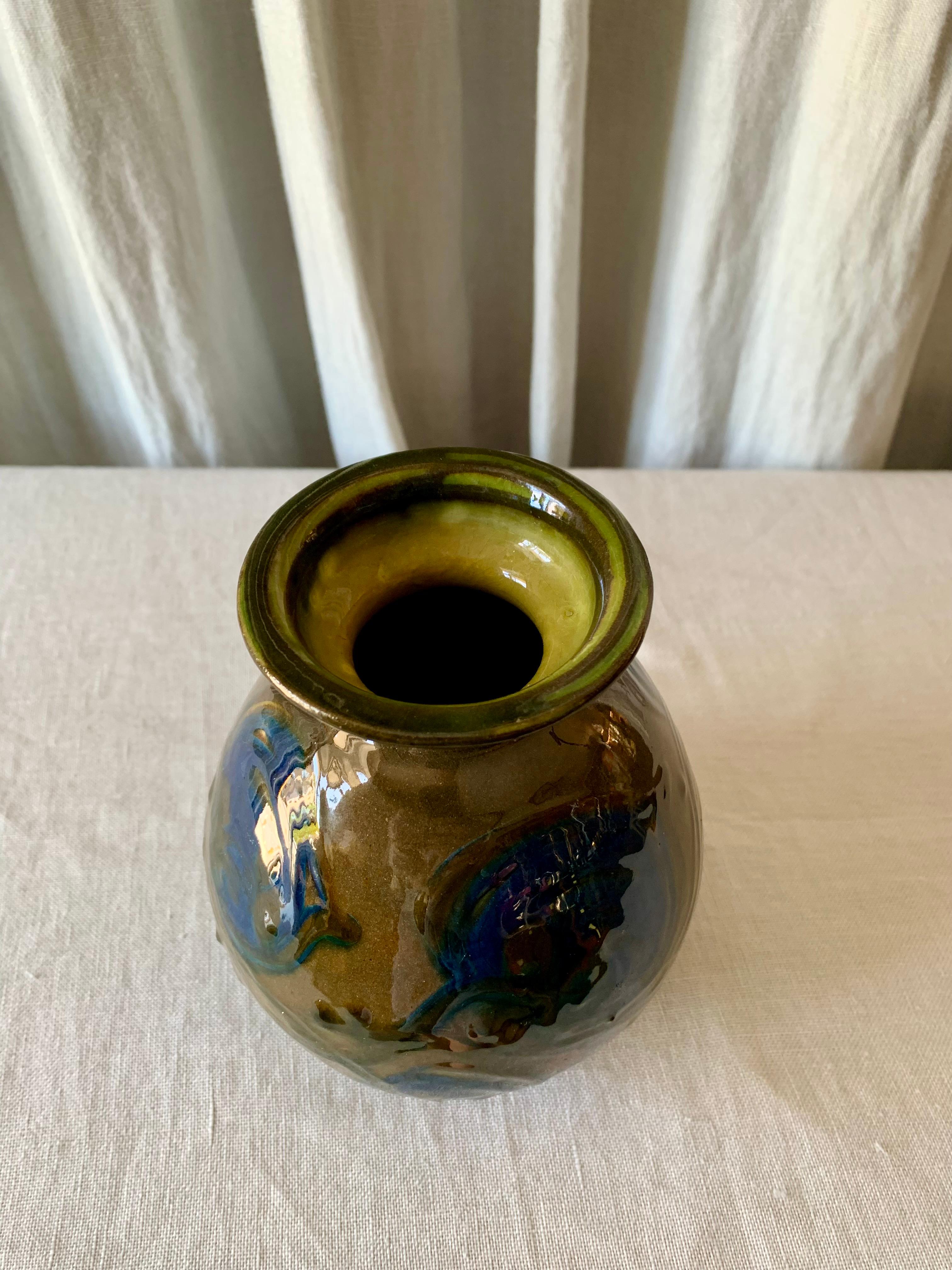 Danish 1930s ceramic vase by Kähler with the charateristic 