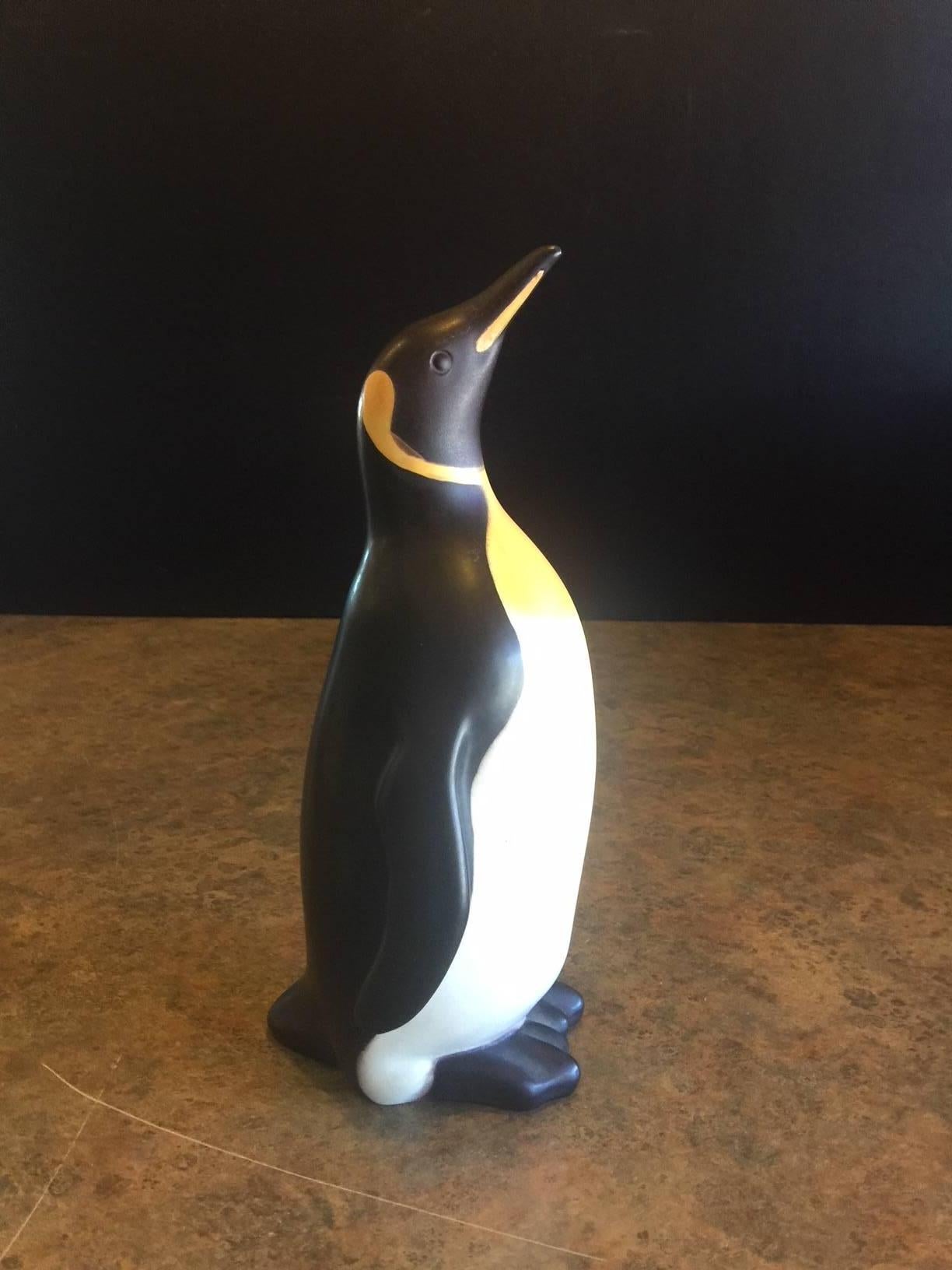 Danois Banque de pingouins en céramique danoise par Knabstrup