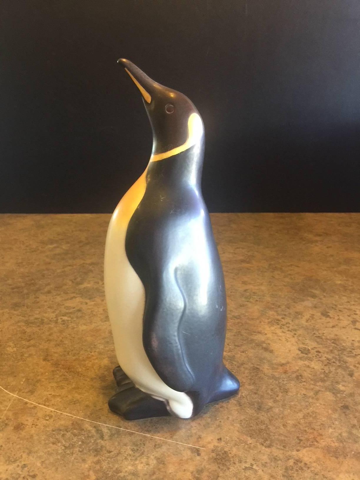Scandinavian Modern Danish Ceramic Penguin Bank by Knabstrup