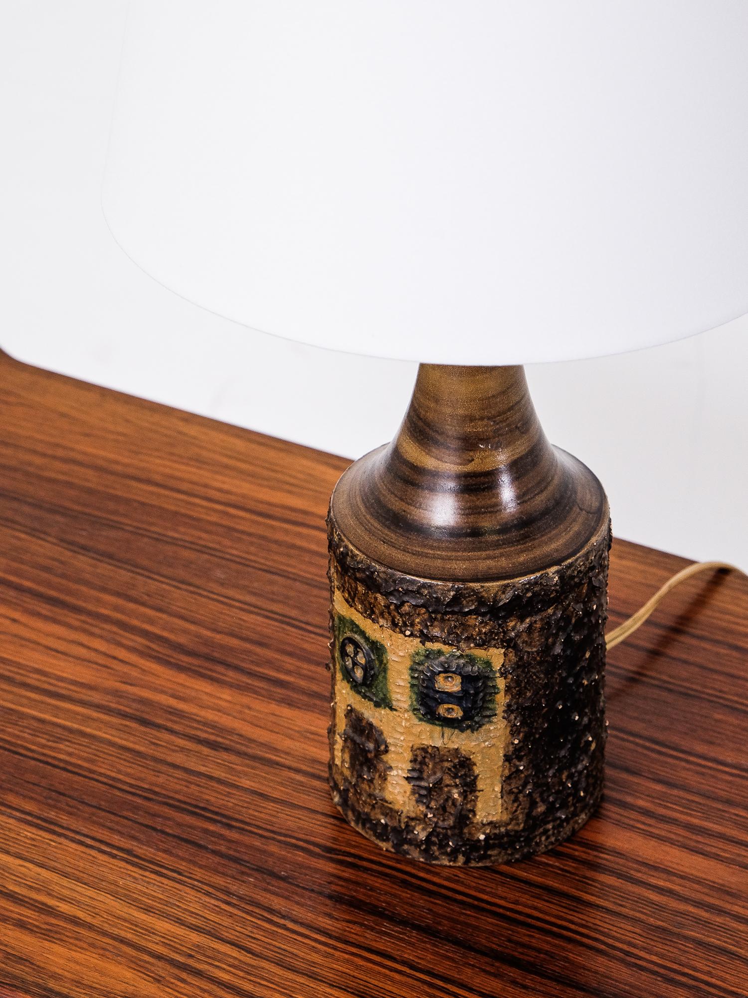 Ceramic table lamp from 1960s, Denmark. Marked 