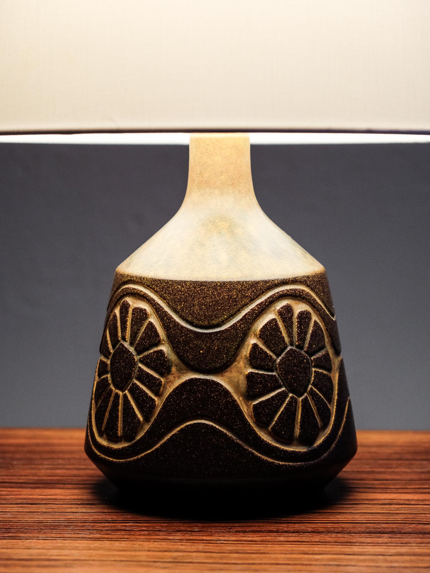 Danish Ceramic Table Lamp, 1960s 1