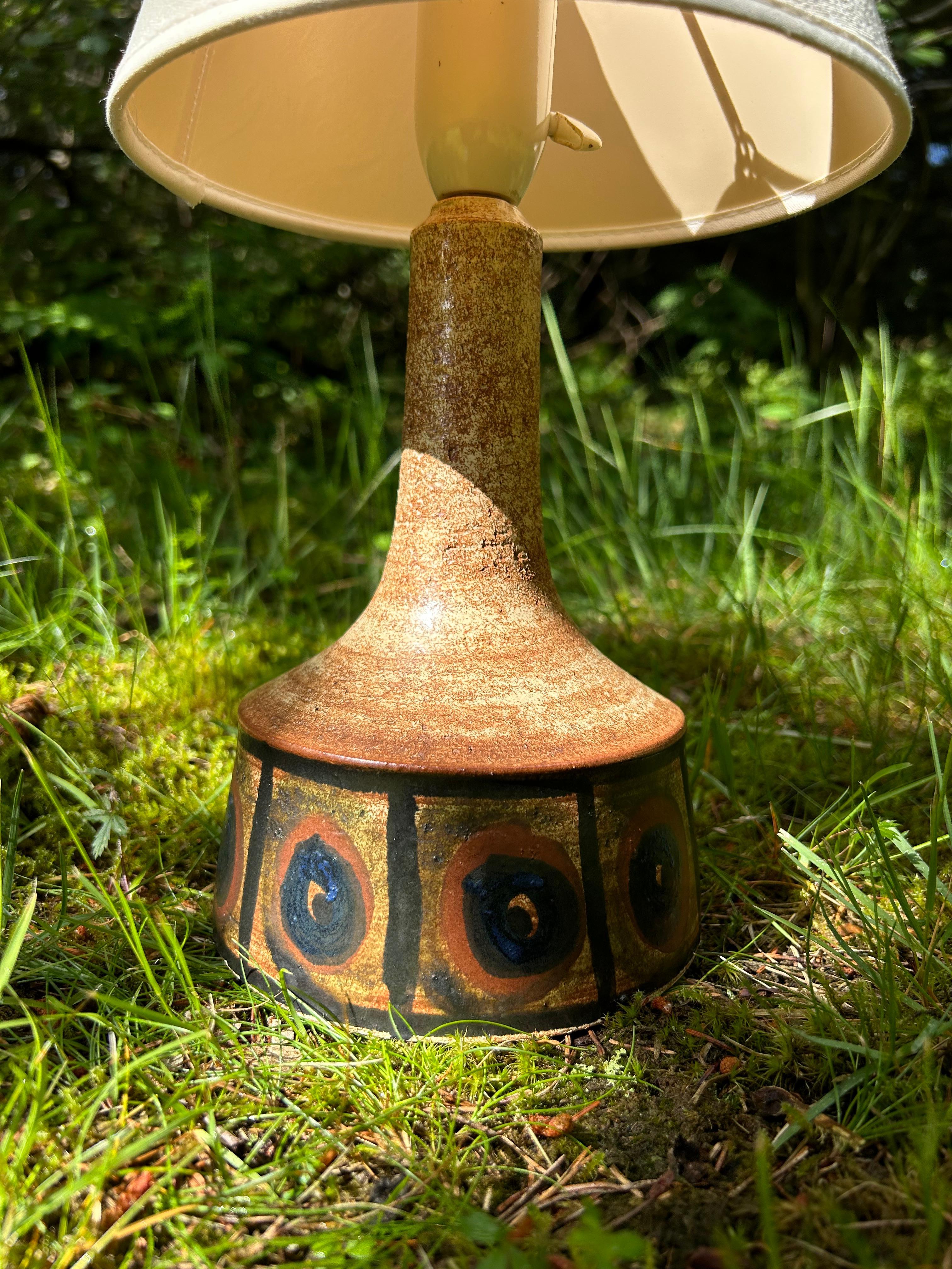Late 20th Century Danish ceramic table lamp by Axella For Sale
