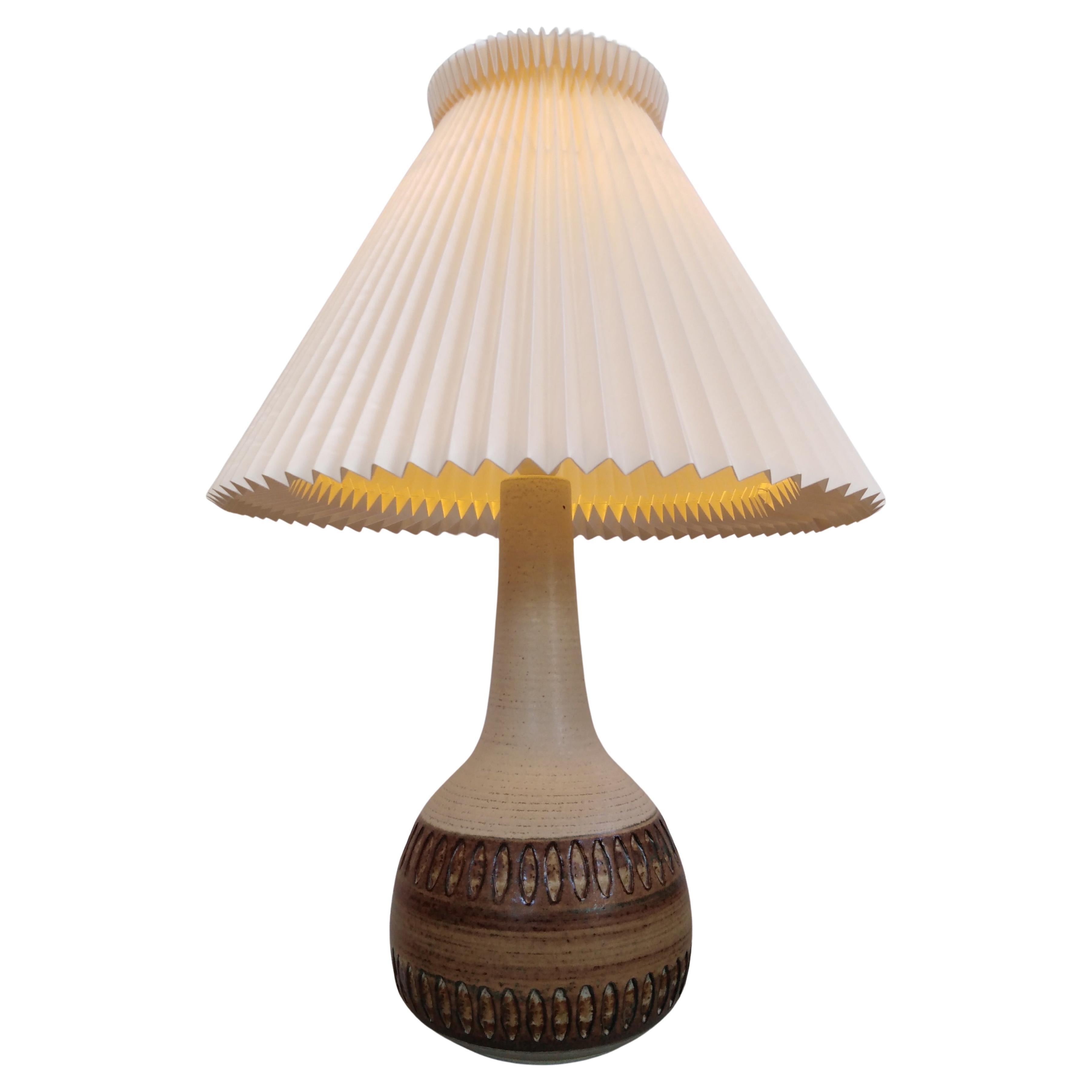 danish ceramic table lamp by Soholm, denmark 60s