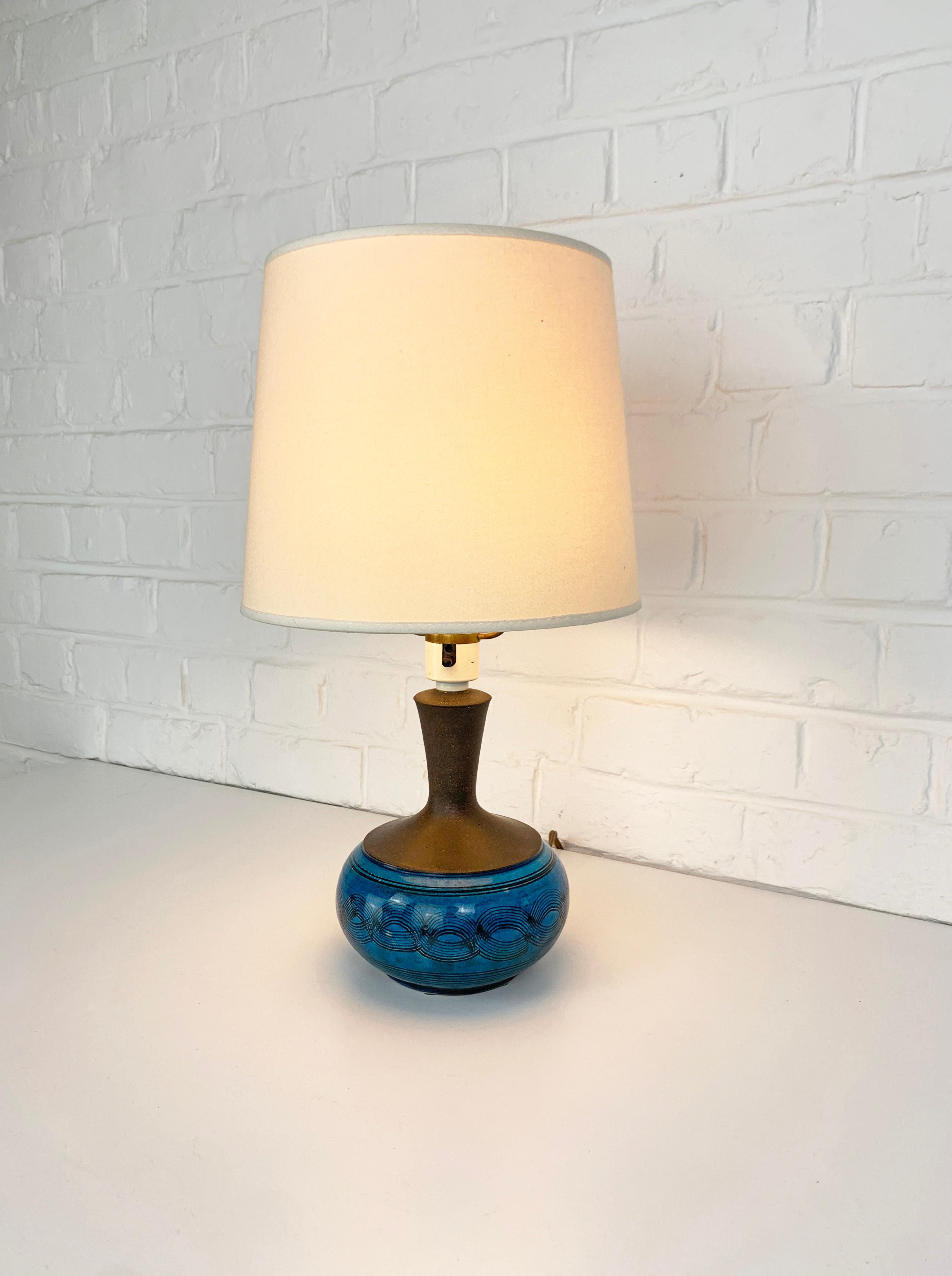 Scandinavian Modern Danish Ceramic Table Lamp, Stoneware, Nils Kähler for HAK, Denmark 1960s For Sale