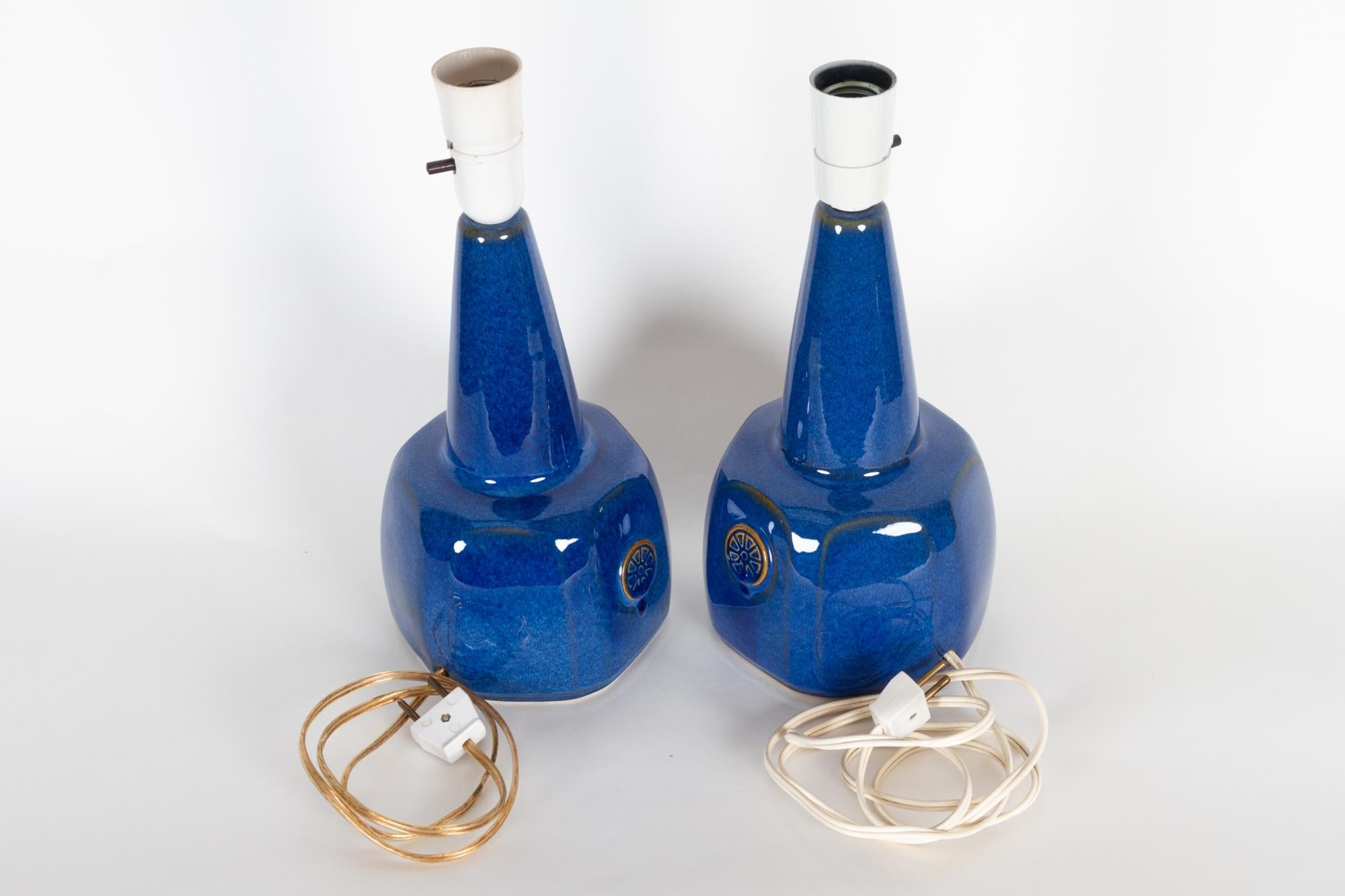 Danish Ceramic Table Lamps by Einar Johansen for Søholm 1960s, Set of 2 3