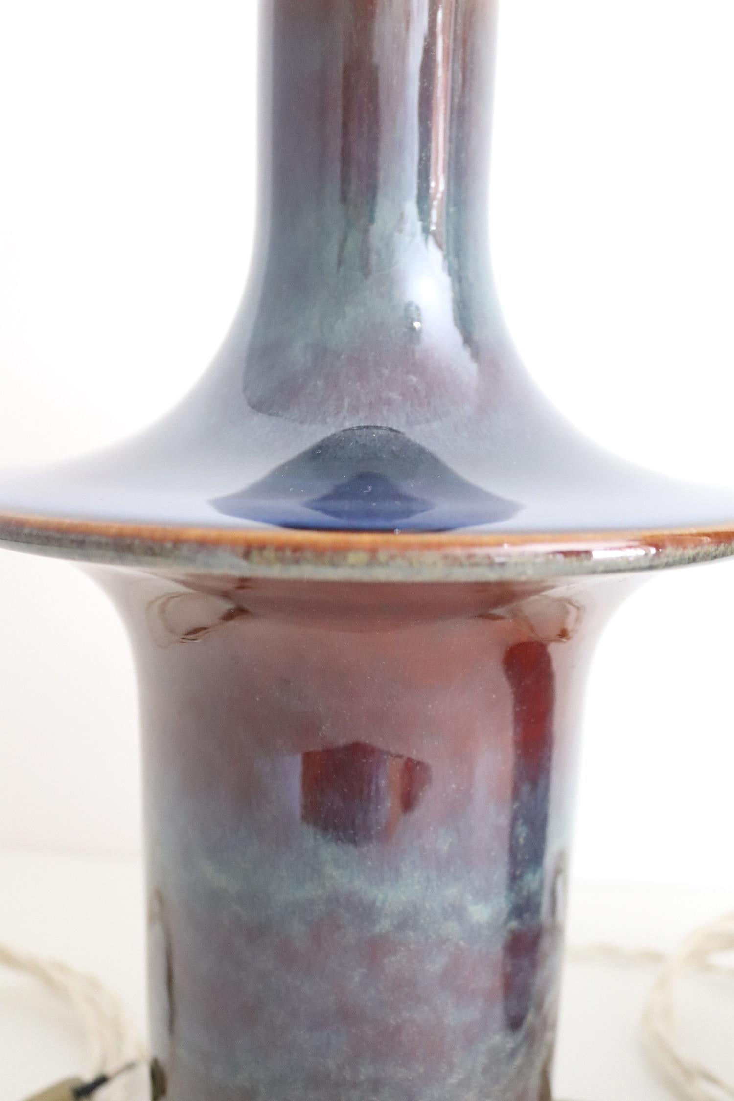 Danish Ceramic Table Lamps by Soholm Stentoj, 1960s 8