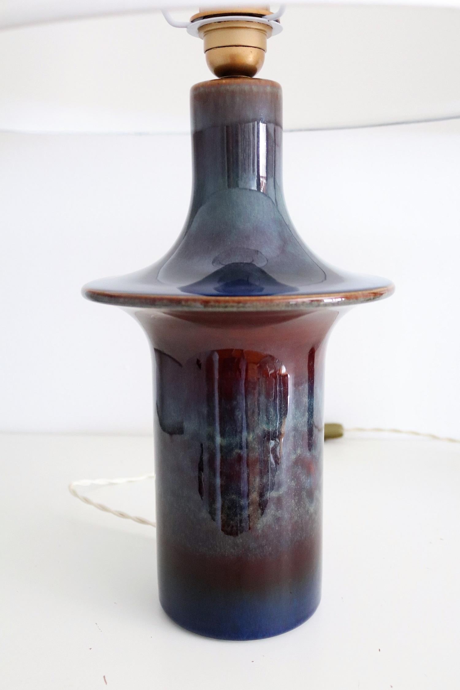 Danish Ceramic Table Lamps by Soholm Stentoj, 1960s 4