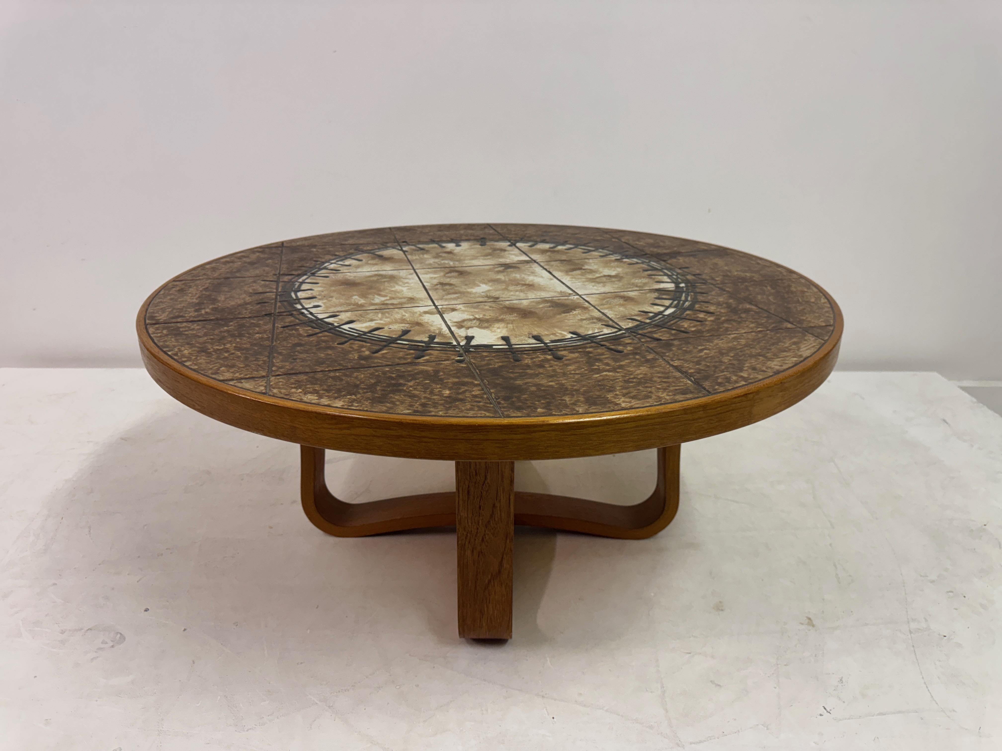 Table basse danoise à plateau en céramique, années 1980 en vente 6