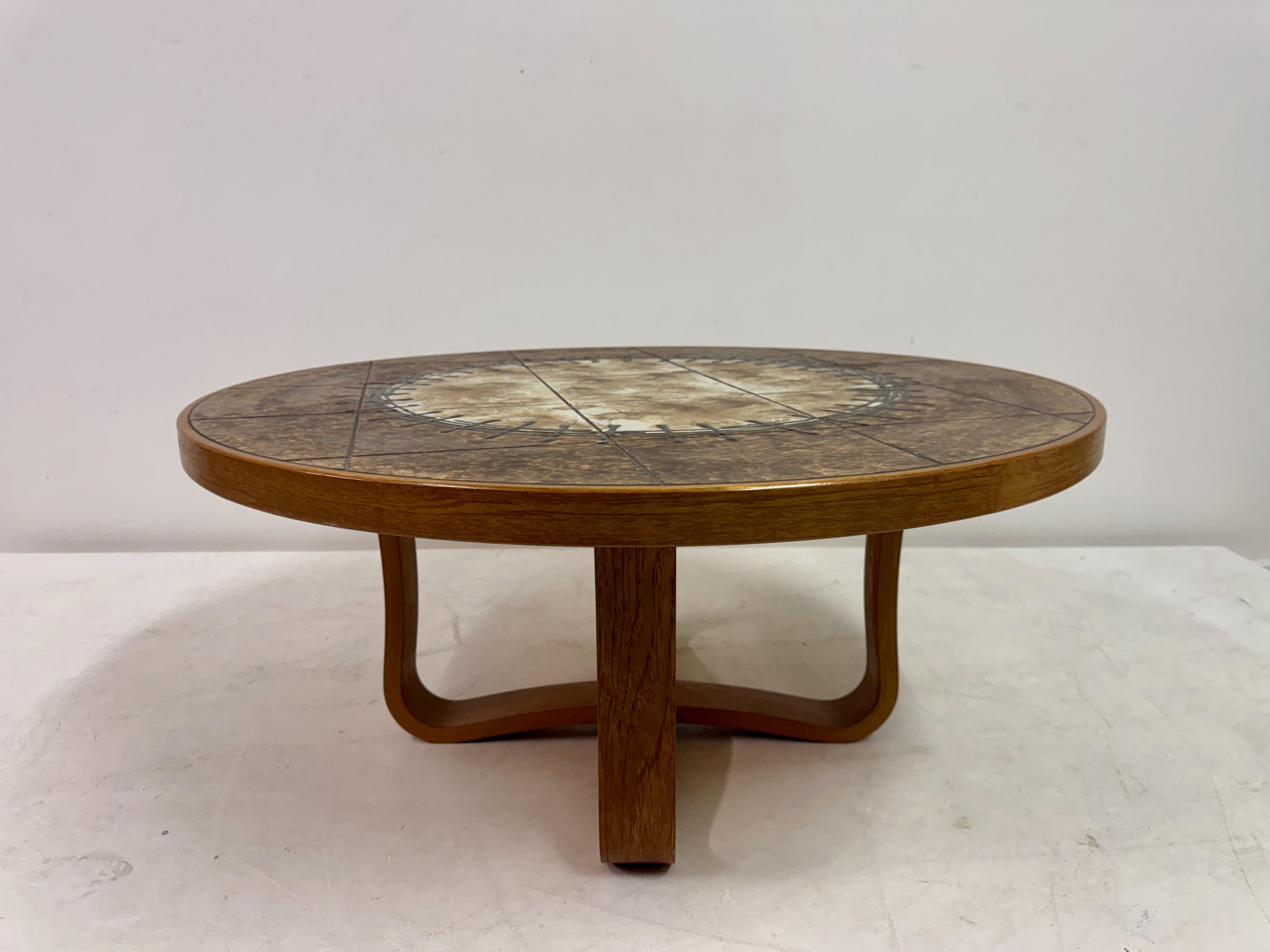 Table basse danoise à plateau en céramique, années 1980 en vente 7