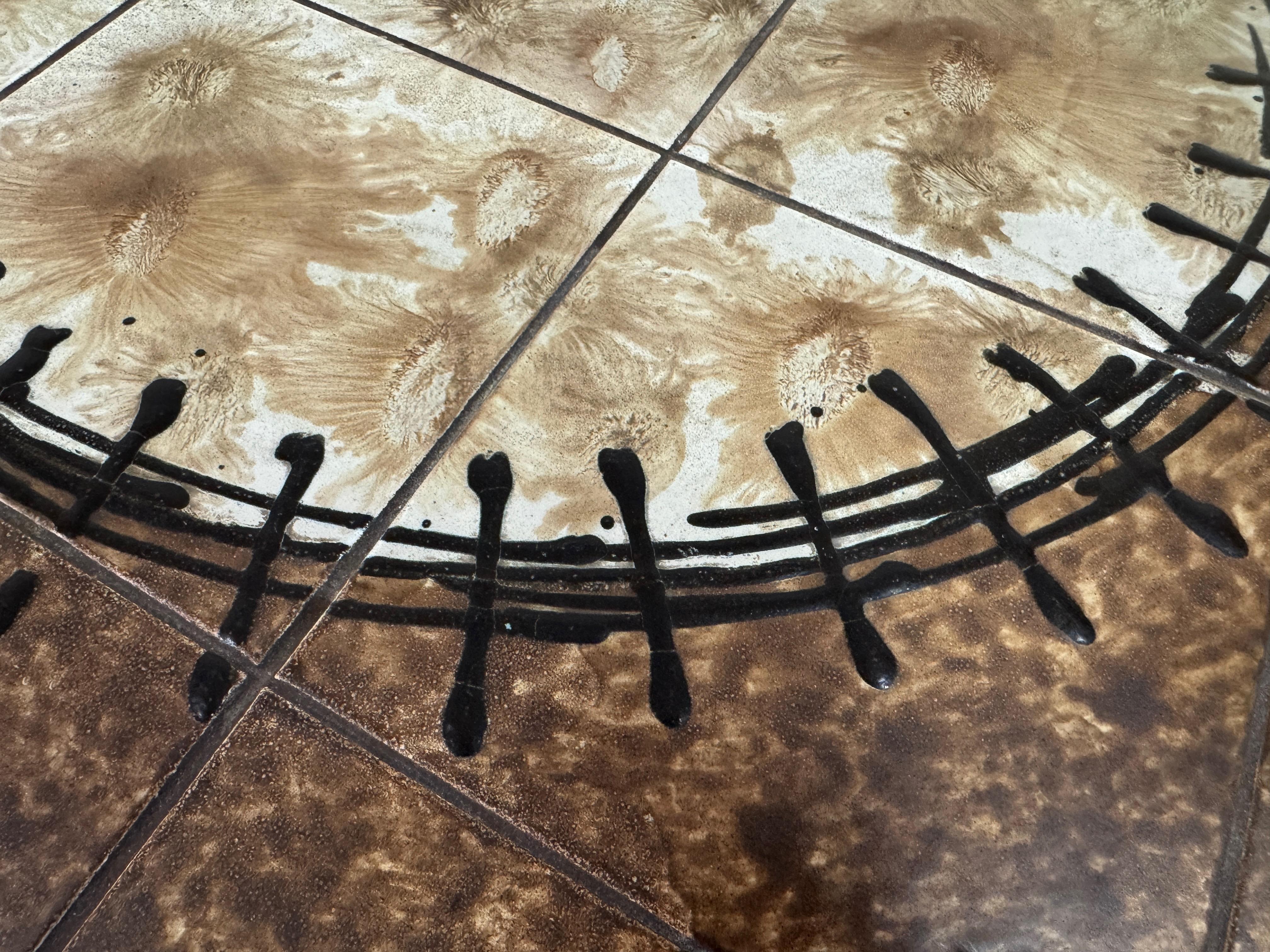 Céramique Table basse danoise à plateau en céramique, années 1980 en vente