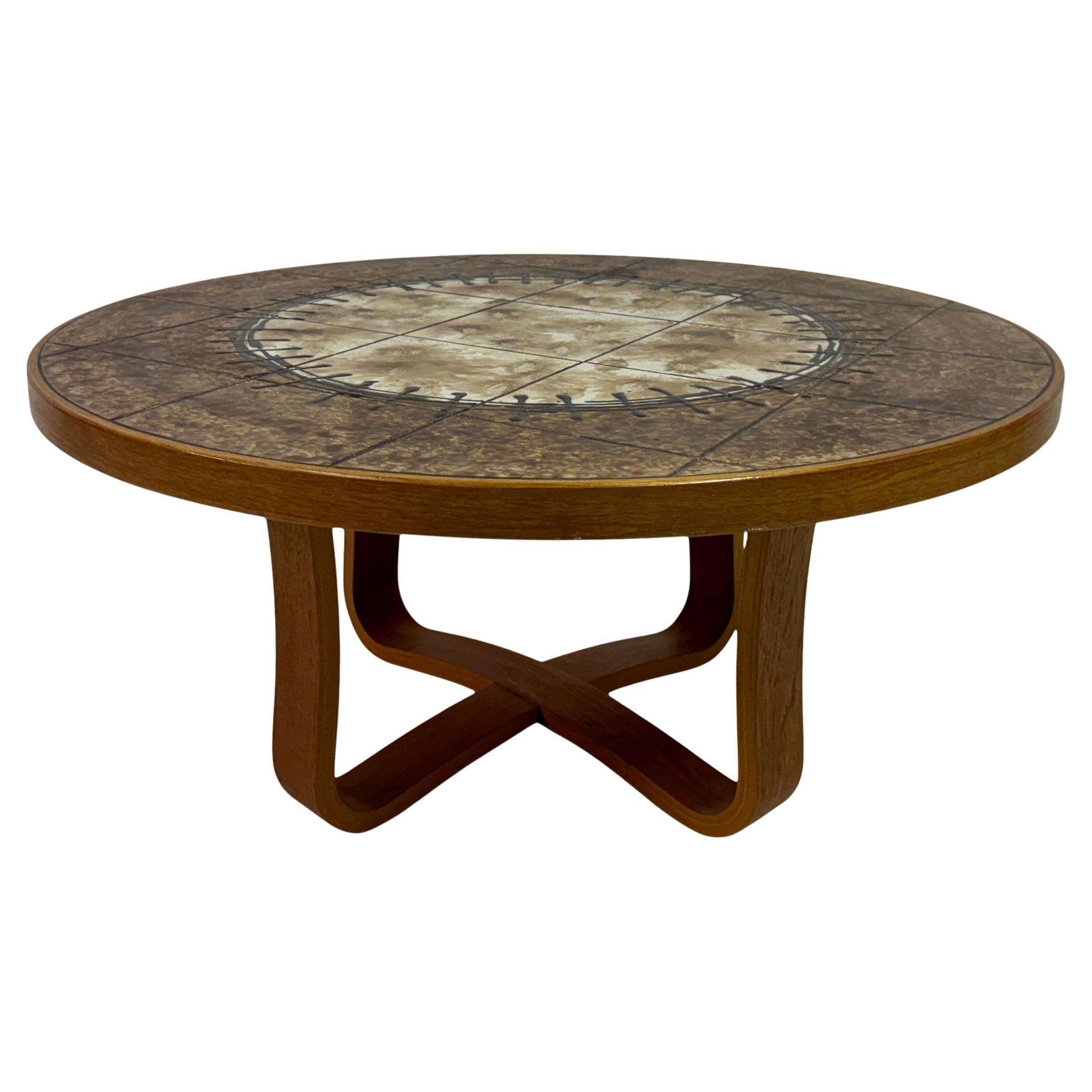 Danish Ceramic Tile-Top Coffee Table, 1980s
