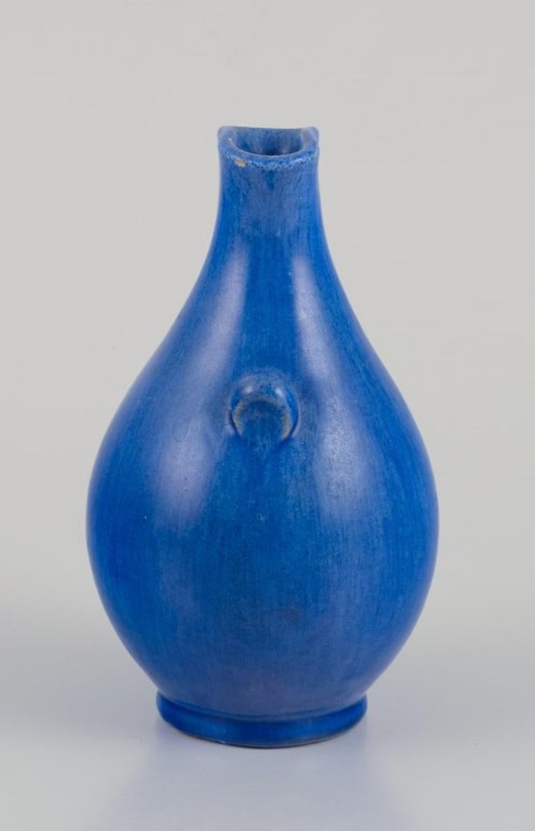 Smaltato Ceramista danese, vaso unico nello stile di Arne Bang. Metà del XX secolo. in vendita
