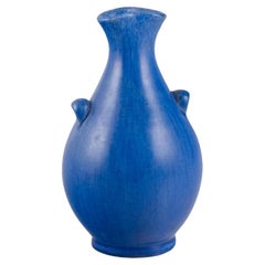 Danish ceramicist, unique vase in the style of Arne Bang. Mid-20th C.