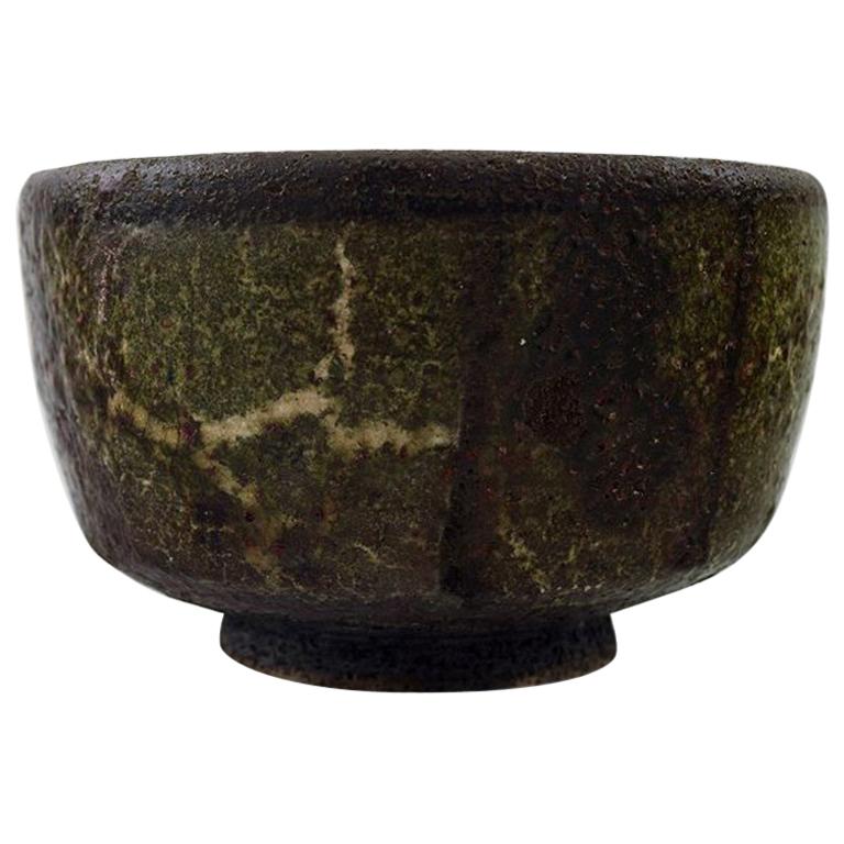 Danish Ceramist, Handmade, Unique Ceramic Bowl, Raku Fired