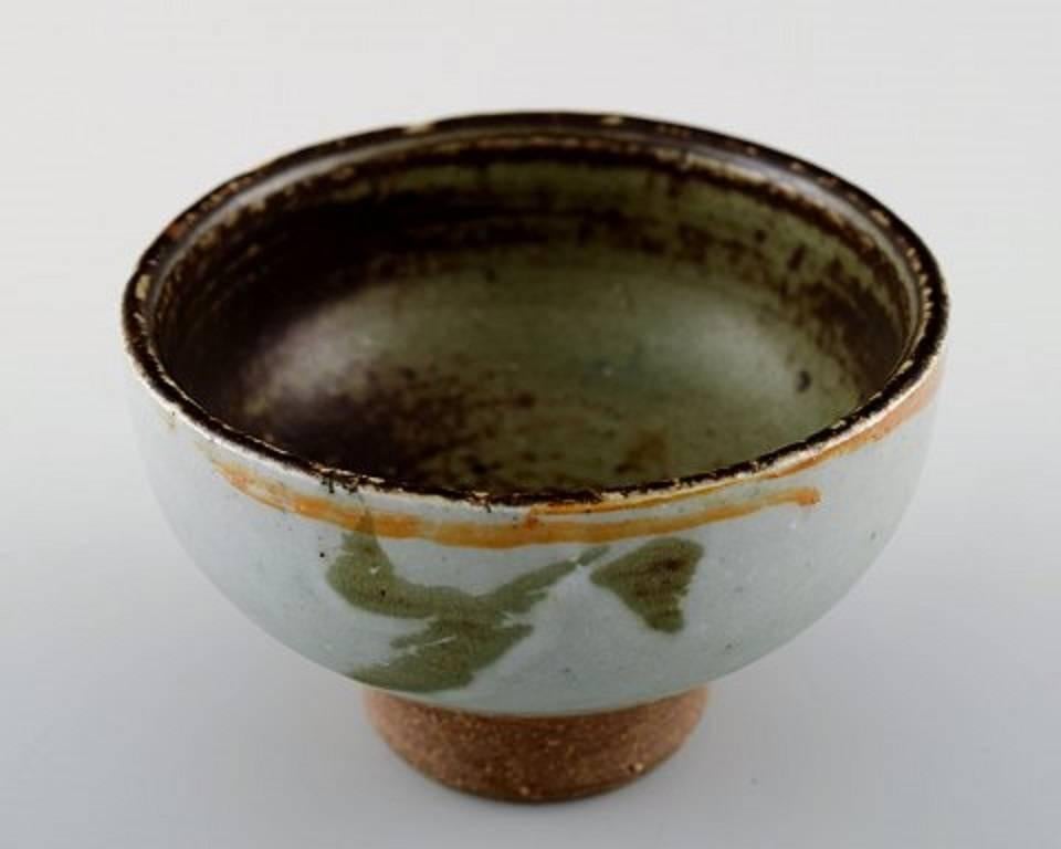 Scandinavian Modern Danish Ceramist, Unique Ceramic Bowl, 1960s-1970s For Sale