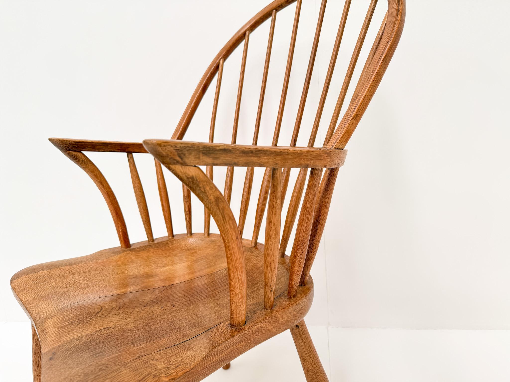 Sedia danese CH18A Oak di Frits Henningsen per Carl Hansen & Søn, 1960 in vendita 3