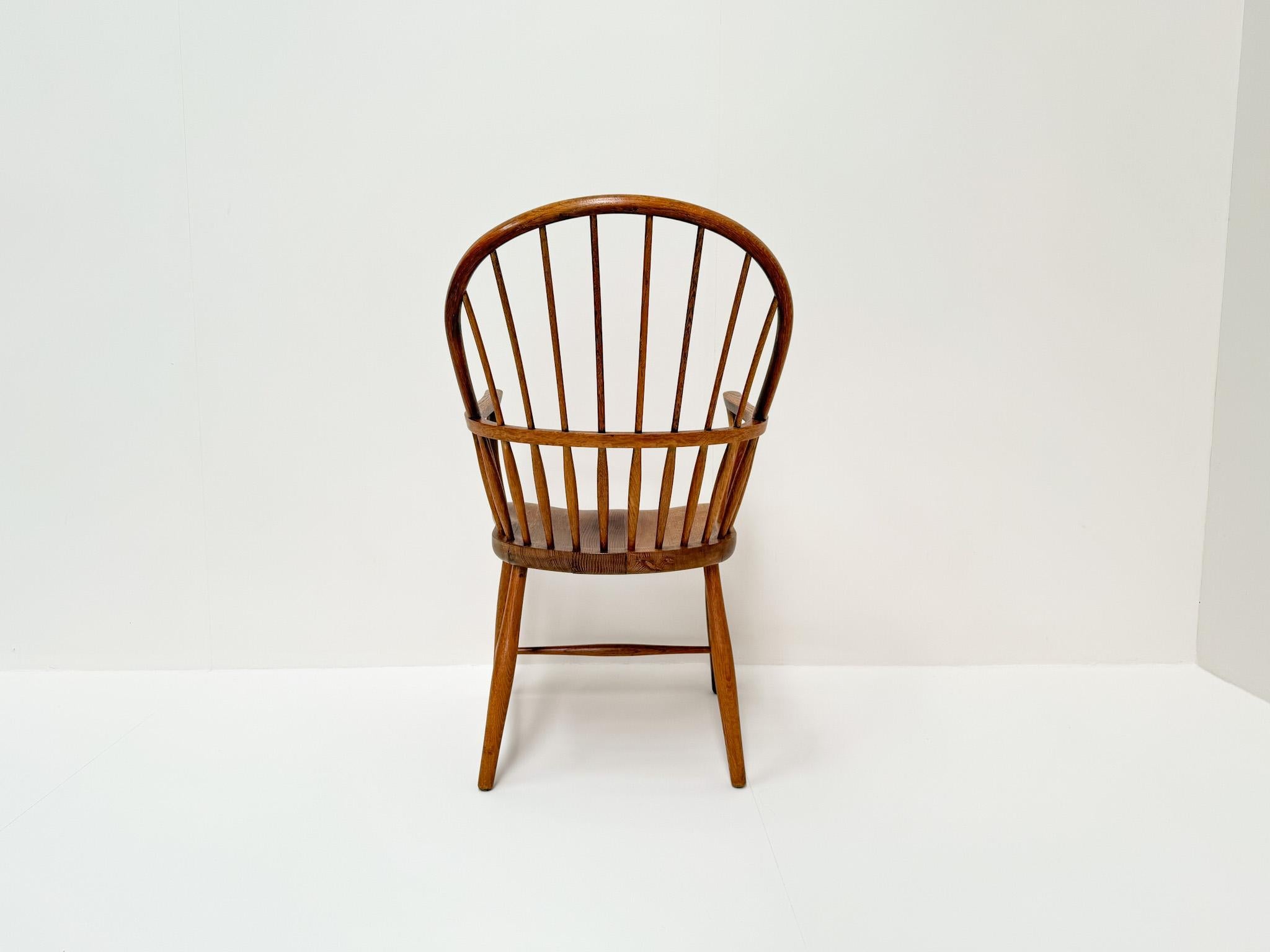 Sedia danese CH18A Oak di Frits Henningsen per Carl Hansen & Søn, 1960 in vendita 5