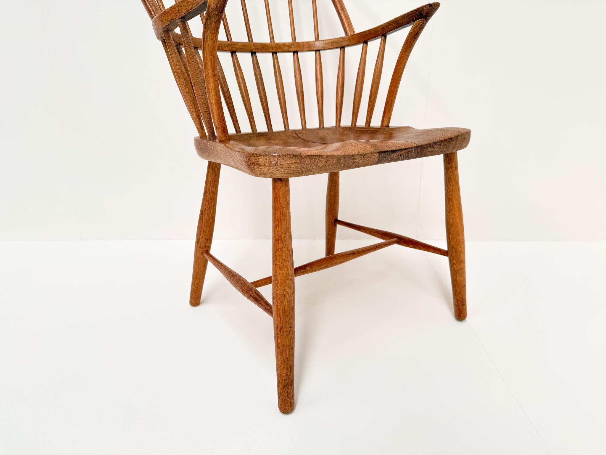 Sedia danese CH18A Oak di Frits Henningsen per Carl Hansen & Søn, 1960 In condizioni buone in vendita a BERKEL EN RODENRIJS, NL