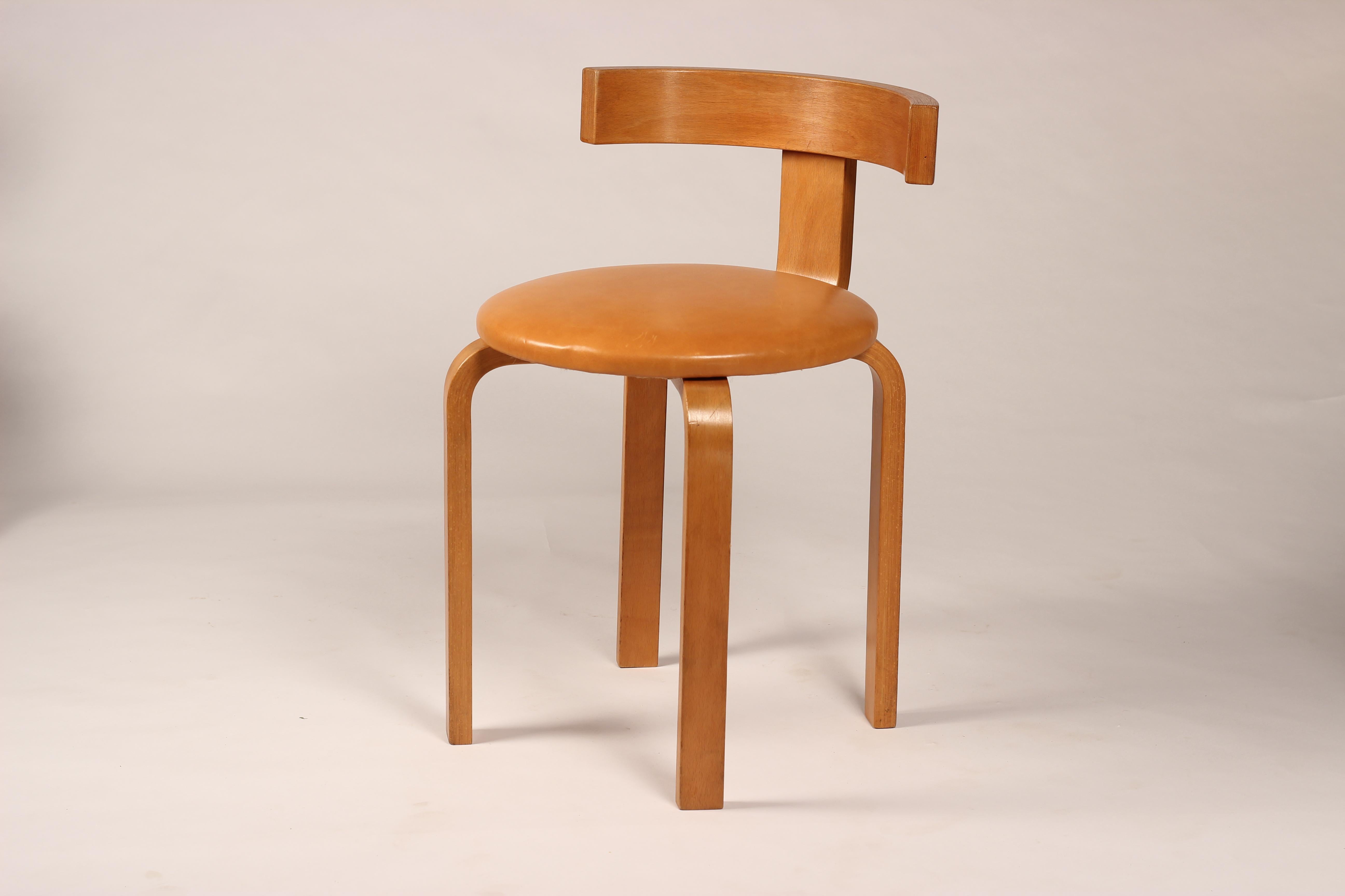 Chaise ou tabouret danoise de Georg Petersens pour Mobelfabrik dans le style d'Alvar Aalto en vente 1