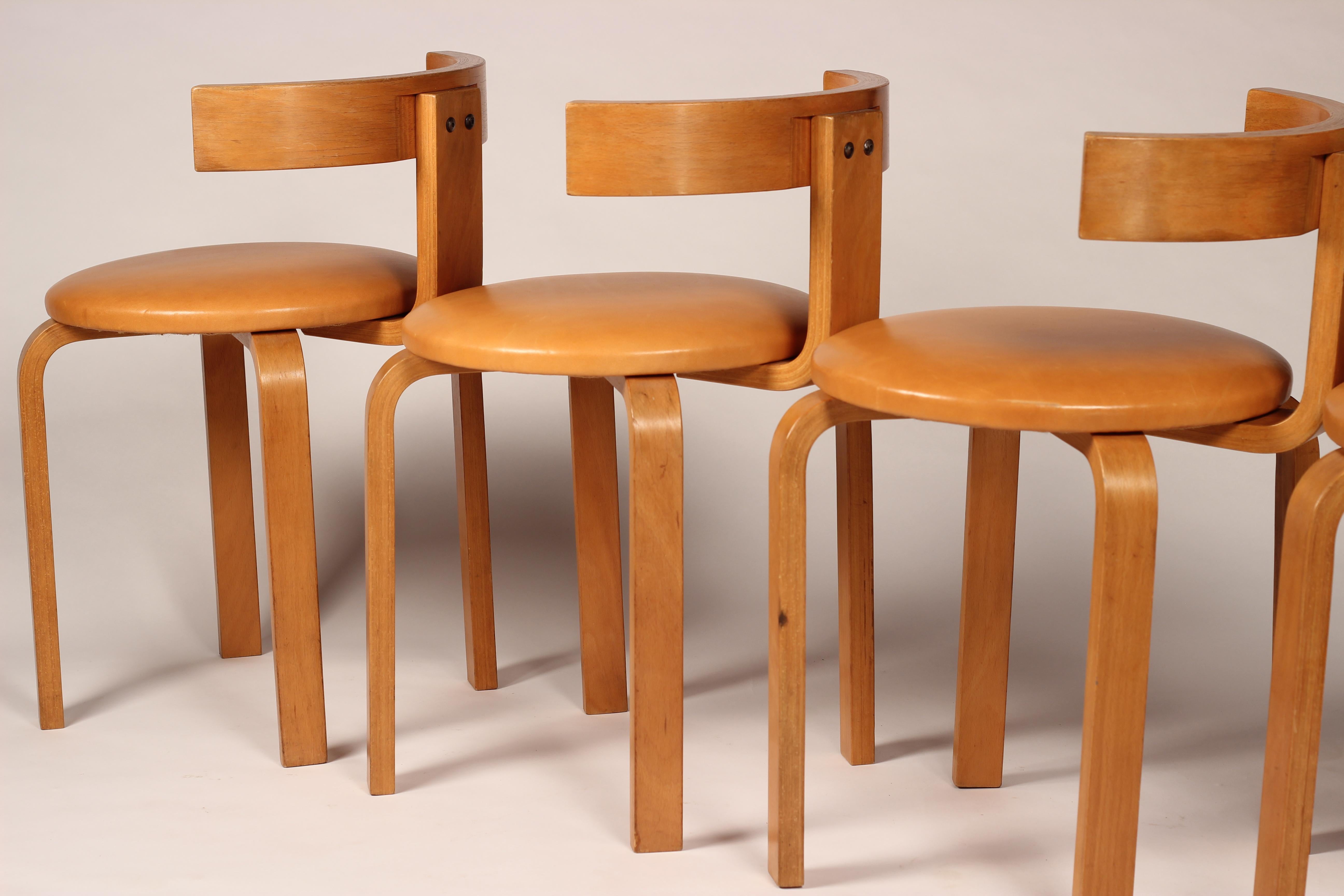 Chaise ou tabouret danoise de Georg Petersens pour Mobelfabrik dans le style d'Alvar Aalto en vente 2