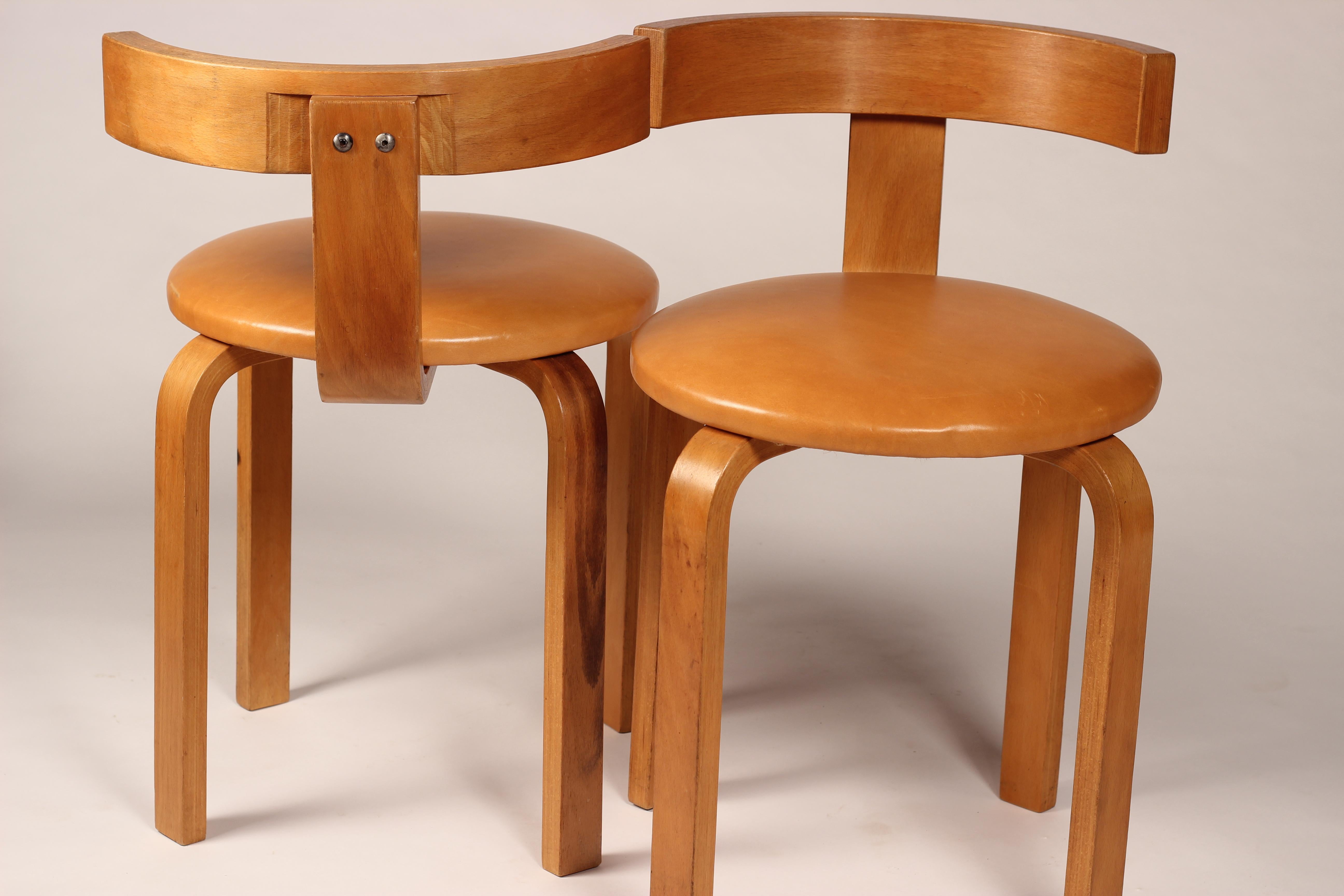 Danish Chairs by Georg Petersens for Mobelfabrik in Style of Alvar Aalto In Good Condition In London, GB