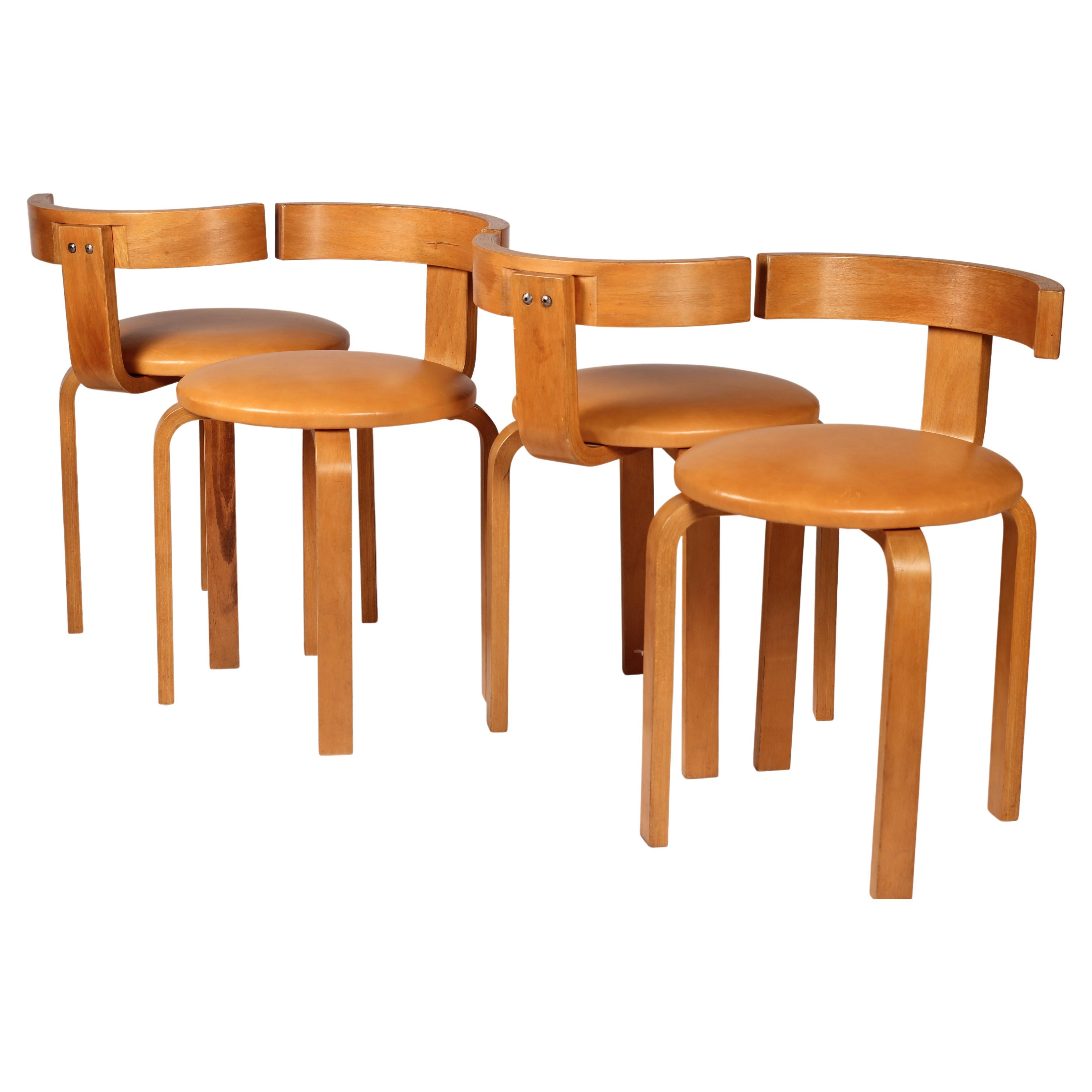 Danish Chairs by Georg Petersens for Mobelfabrik in Style of Alvar Aalto