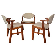 Danish Chairs by Kai Kristiansen for Schou Andersen, 1960s, Set of Three