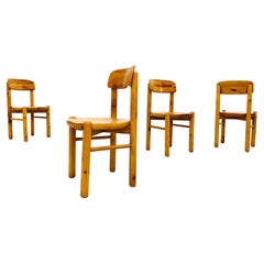 Danish Chairs in Pine by R. Daumiller for Hirtshals Savaerk, 1970s, Set of 4