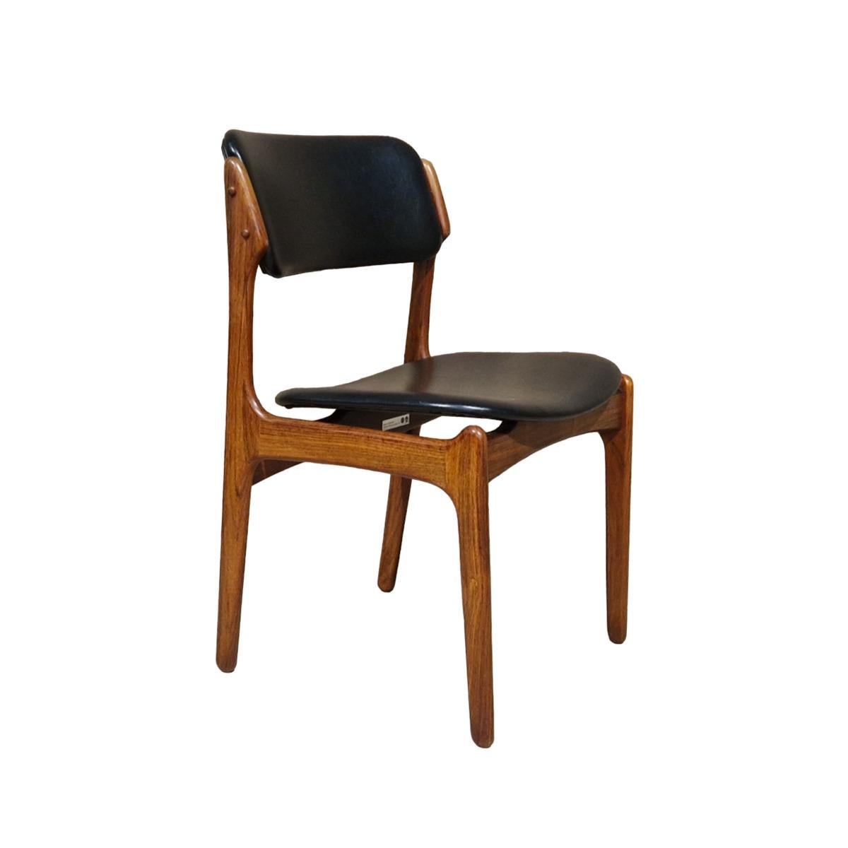 Dänische Stühle Modell 49 von Erik Buch für Oddense Maskinerei, 1960er Jahre, Sechserpack im Angebot 1