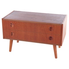 Danish Chest of Drawers Low Chest of Drawers with Two Drawers, 1960s