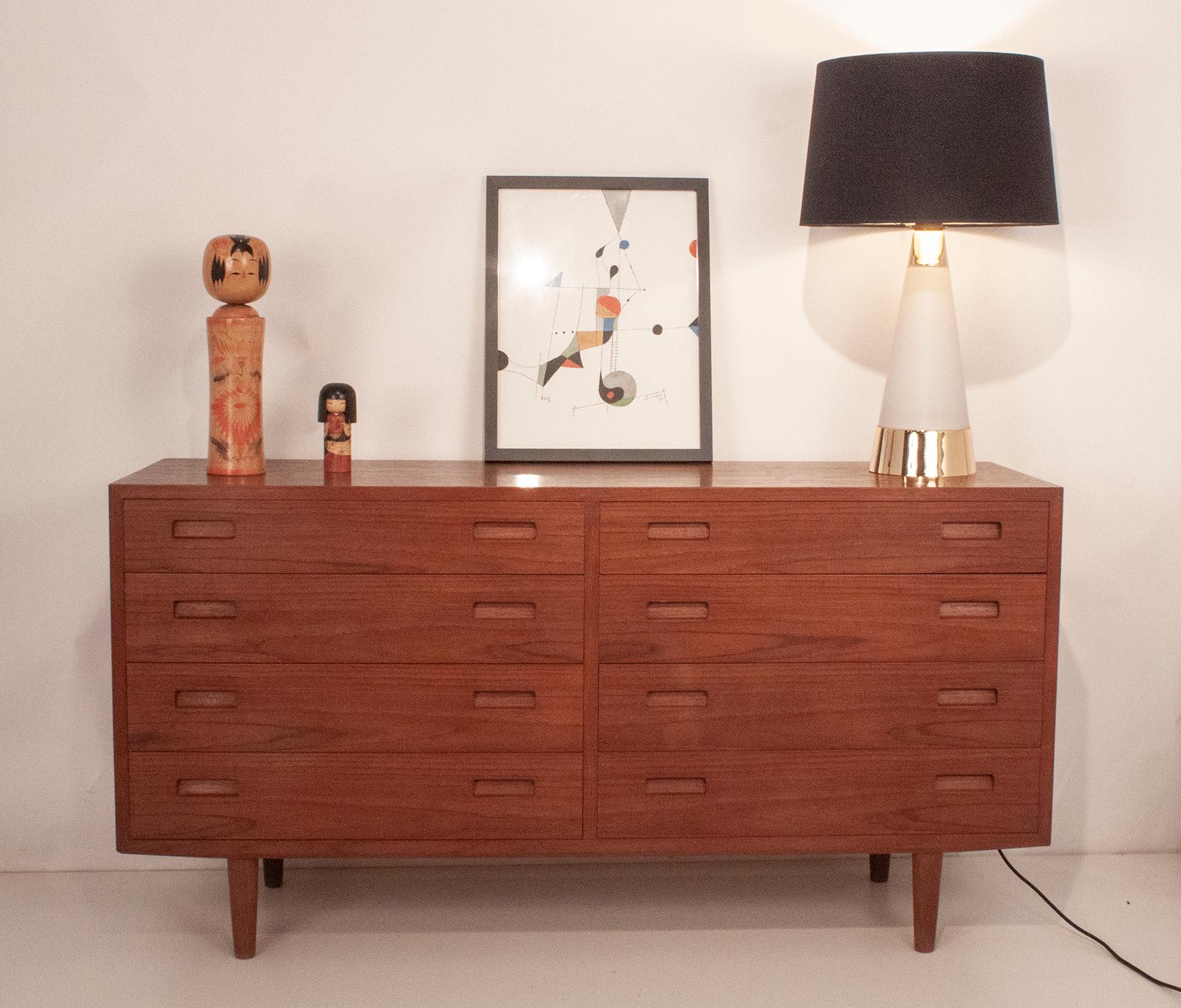 Danish Chest of Drawers Teak Wood by Carlo Jensen for Hundevad, 1950s For Sale 5