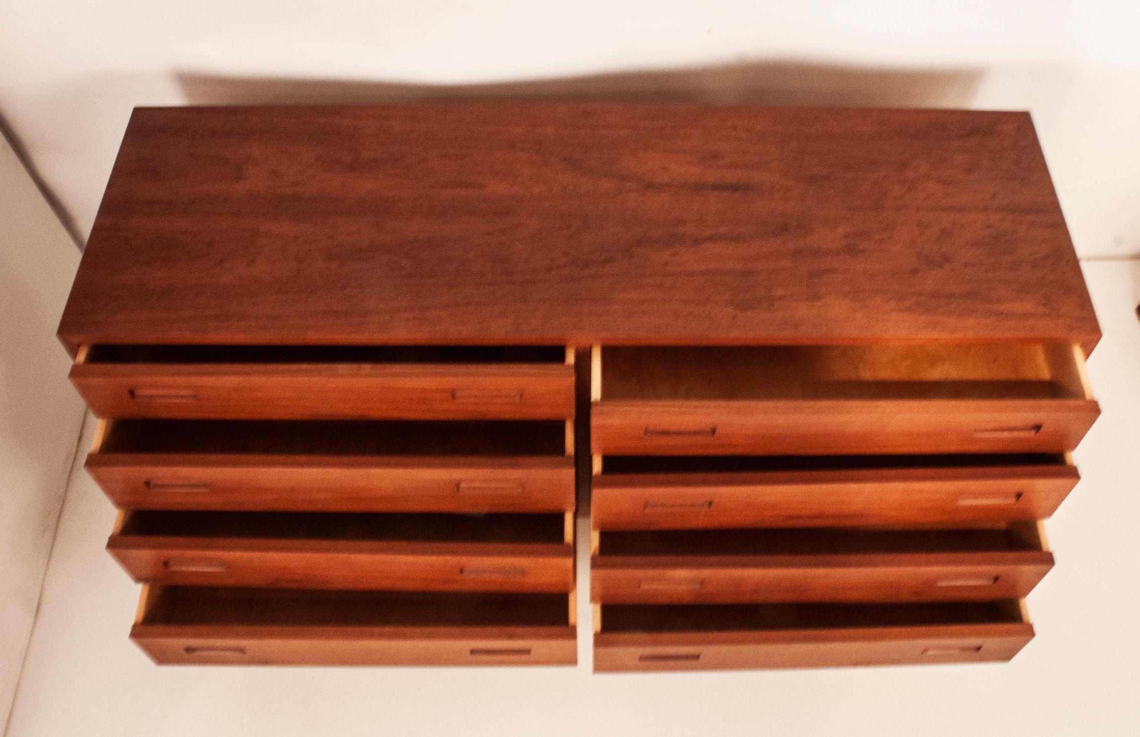 Danish Chest of Drawers Teak Wood by Carlo Jensen for Hundevad, 1950s For Sale 6