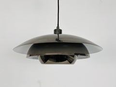 Dänische Pendelleuchte aus Chrom und Metall, 1980er-Jahre