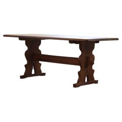 Danish Classic Design Farmhouse Oak Dining Table 1960s