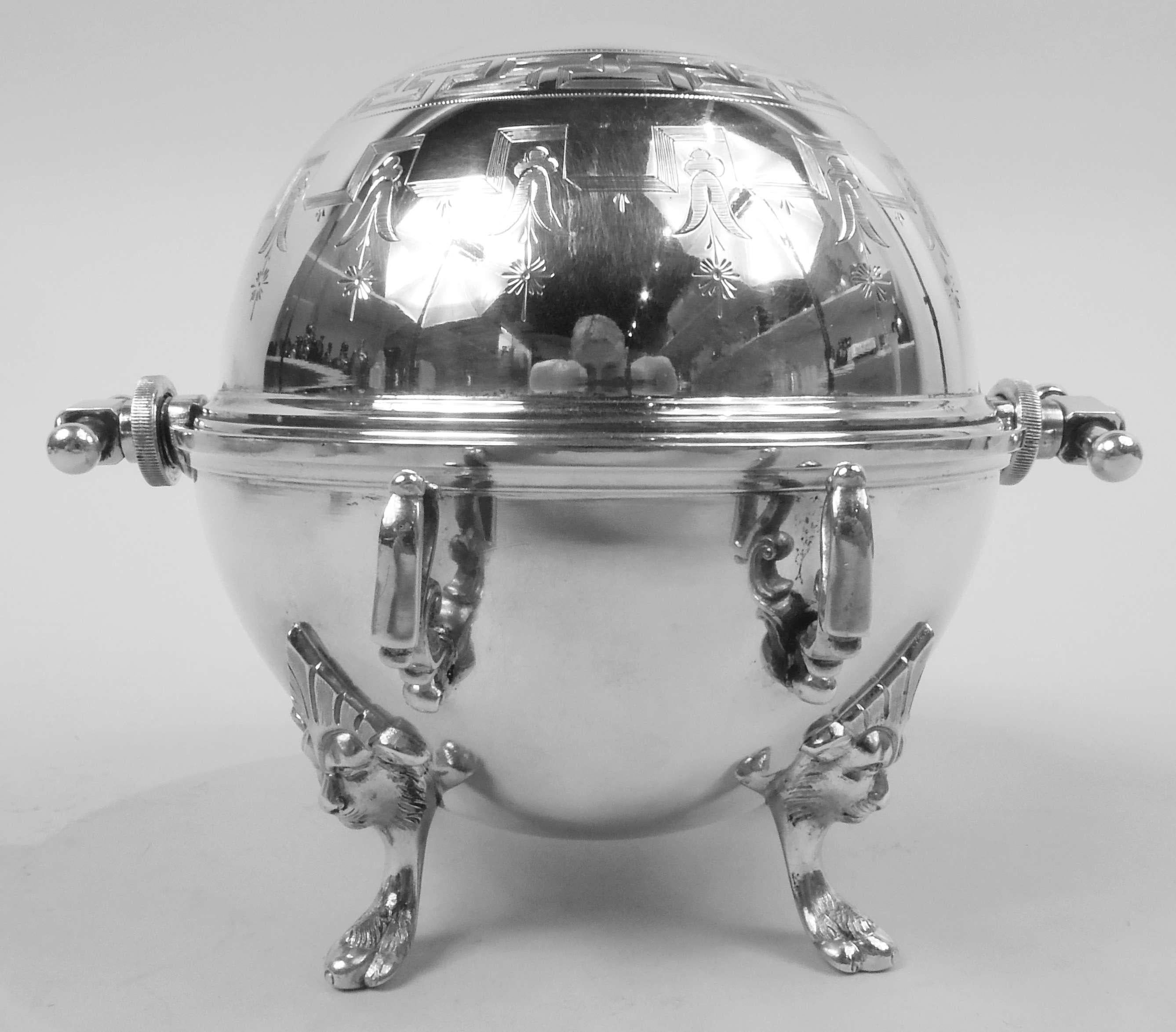 Neoclassical Danish Classical Silver Butter Dish by Vilhelm Christensen, 1890 For Sale