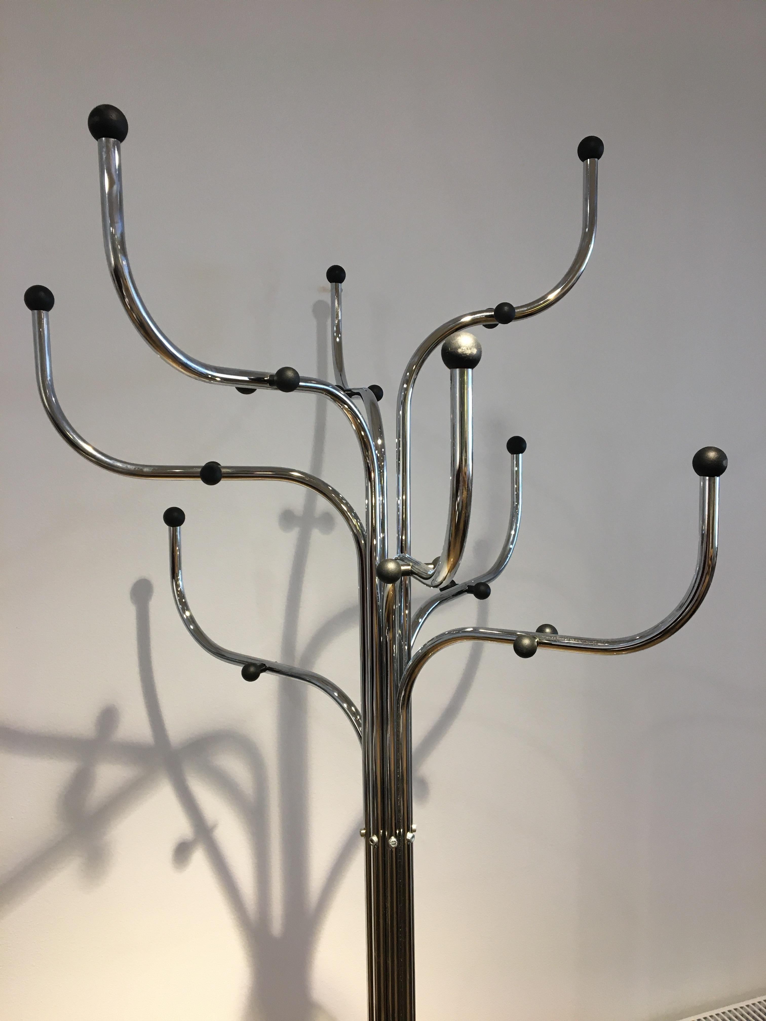 Mid-Century Modern Danish 'Coat Tree' in Chromed Steel Designed by Sidse Werner