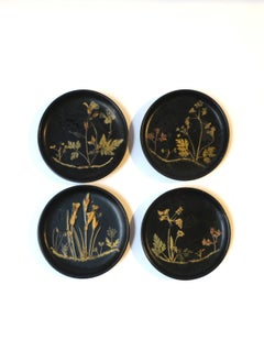 Danish Midcentury Modern Cocktail Drinks Coasters Organic Botanical Design