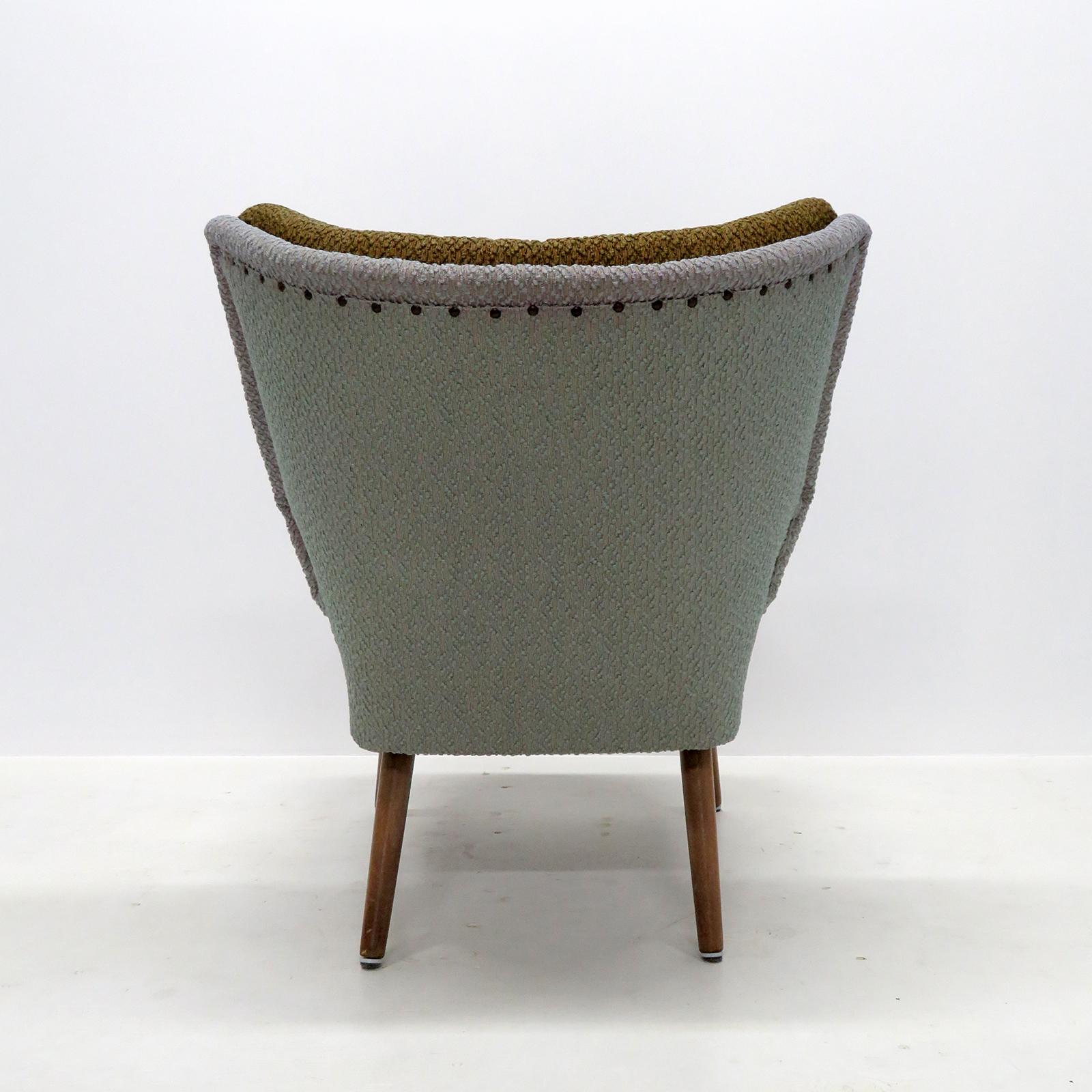 Upholstery Danish Cocktail Lounge Chairs, 1950