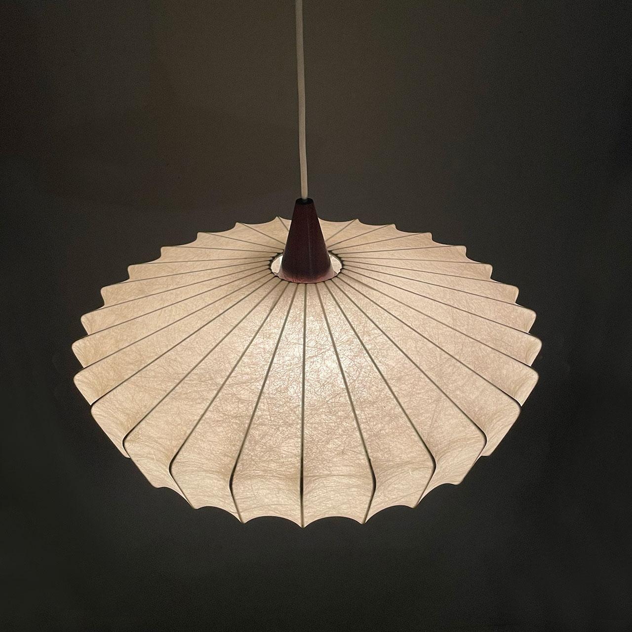 Scandinavian Modern Danish Cocoon Pendant Lamp, 1950s