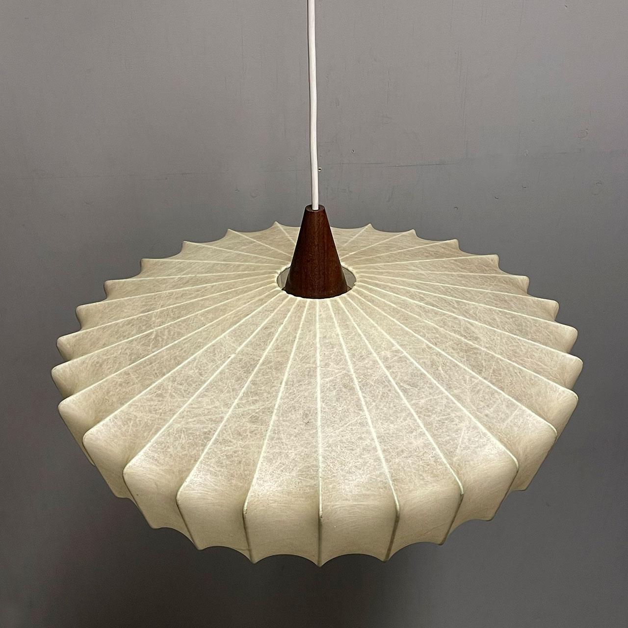 Danish Cocoon Pendant Lamp, 1950s 1