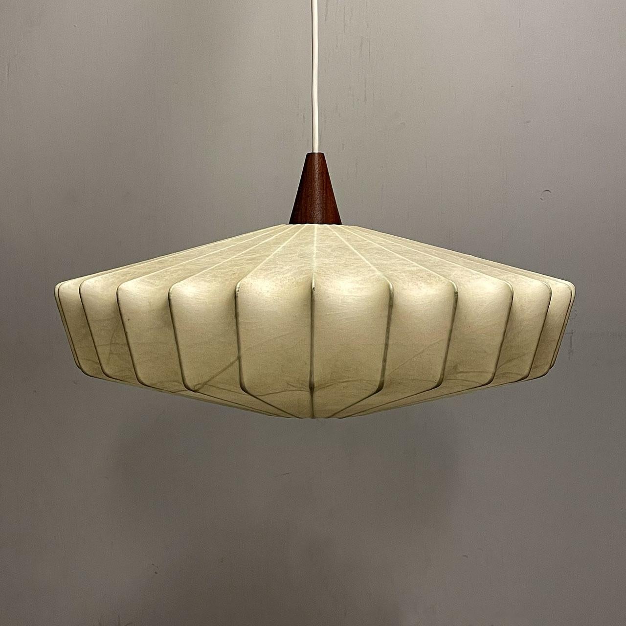 Danish Cocoon Pendant Lamp, 1950s 2