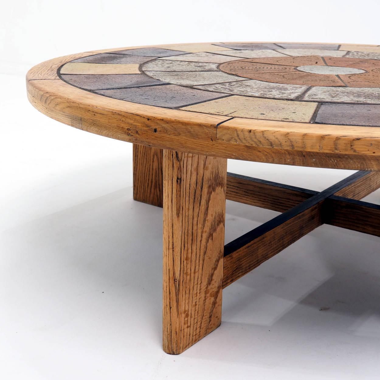 Céramique Table basse danoise de Tue Poulsen pour Haslev Mobelsnedkeri, annes 1960 en vente
