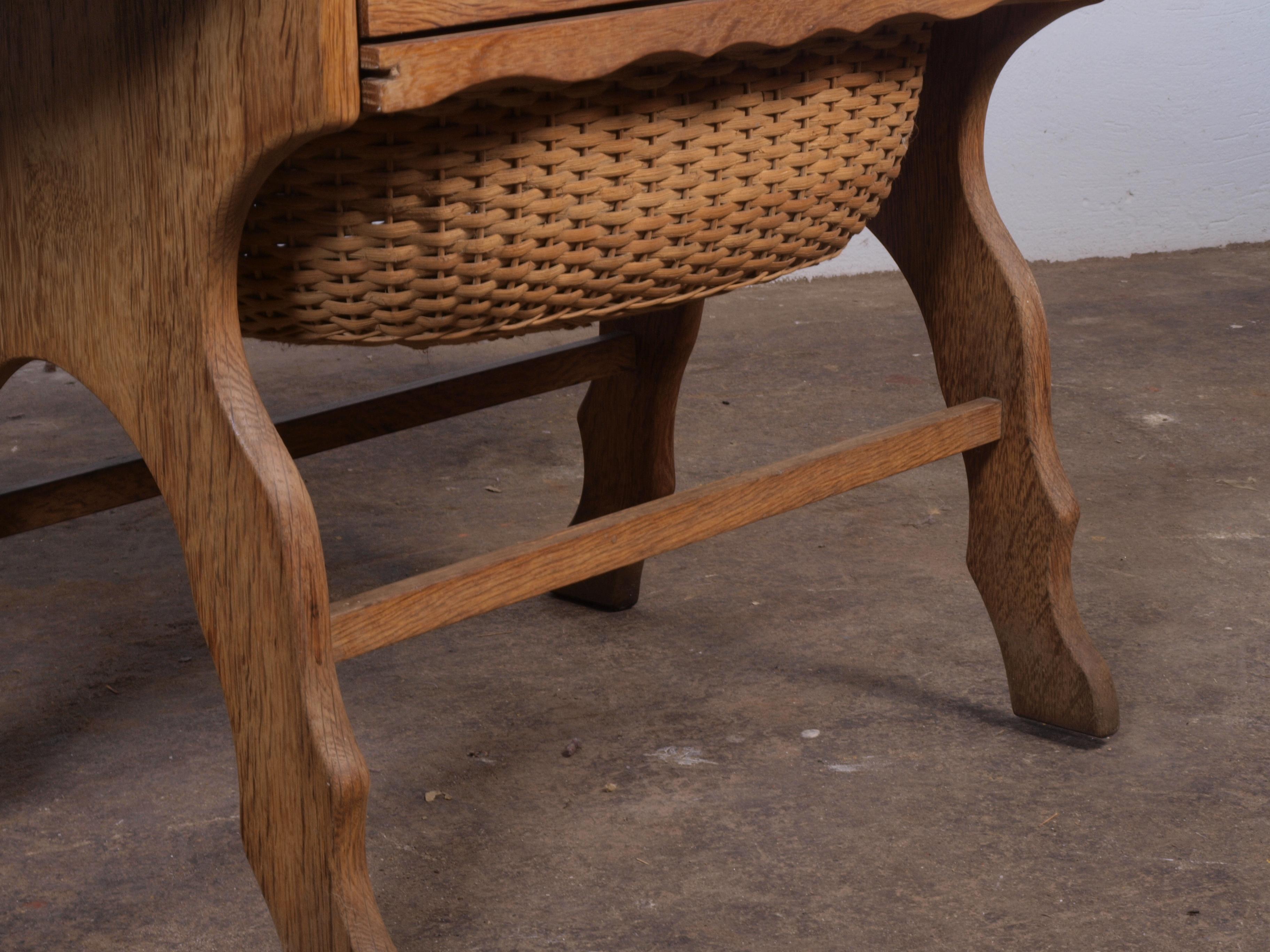 Danish Coffee Table in Oak, Brutalist Mid-century 1960s 10