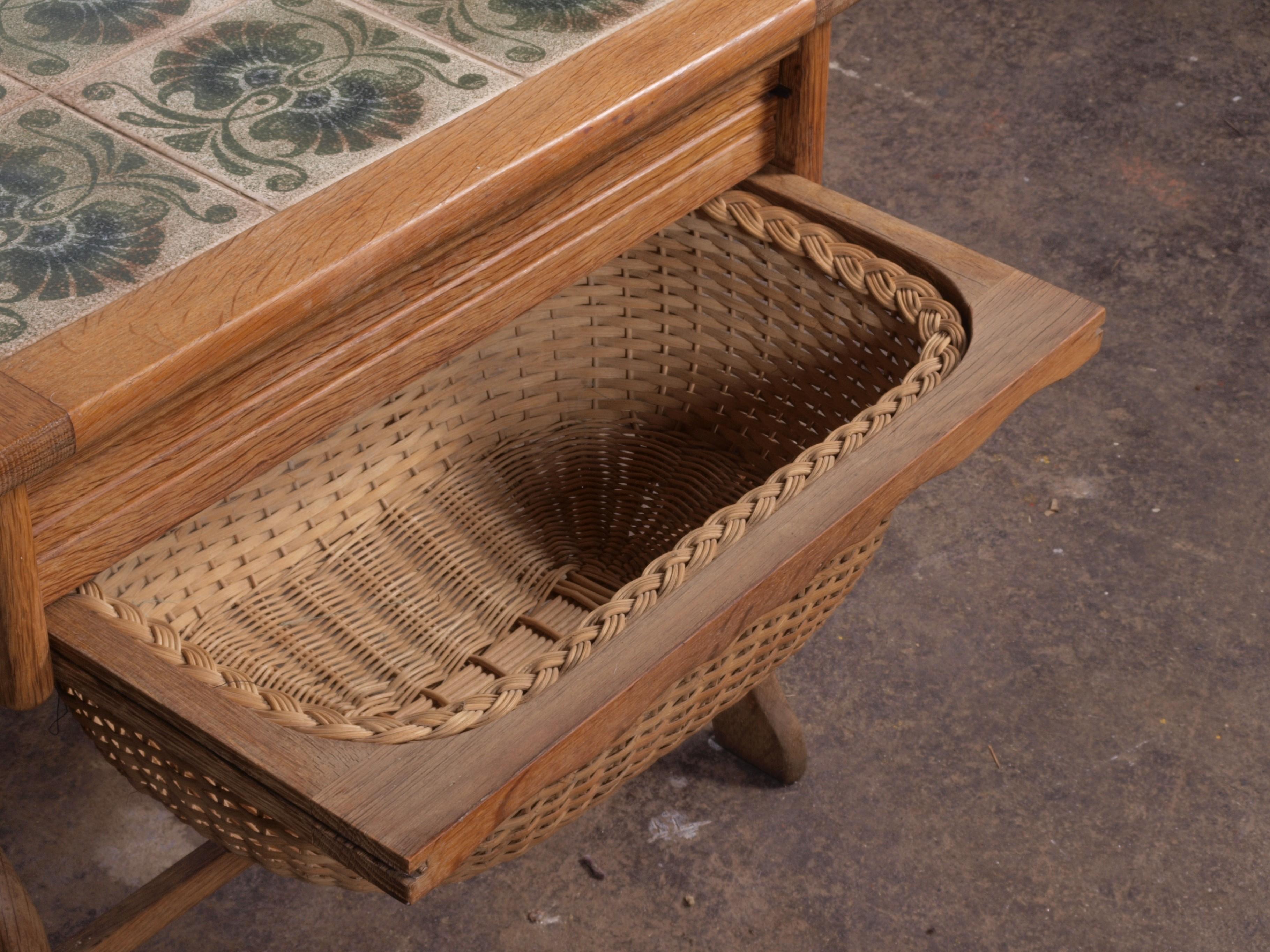 Danish Coffee Table in Oak, Brutalist Mid-century 1960s 3