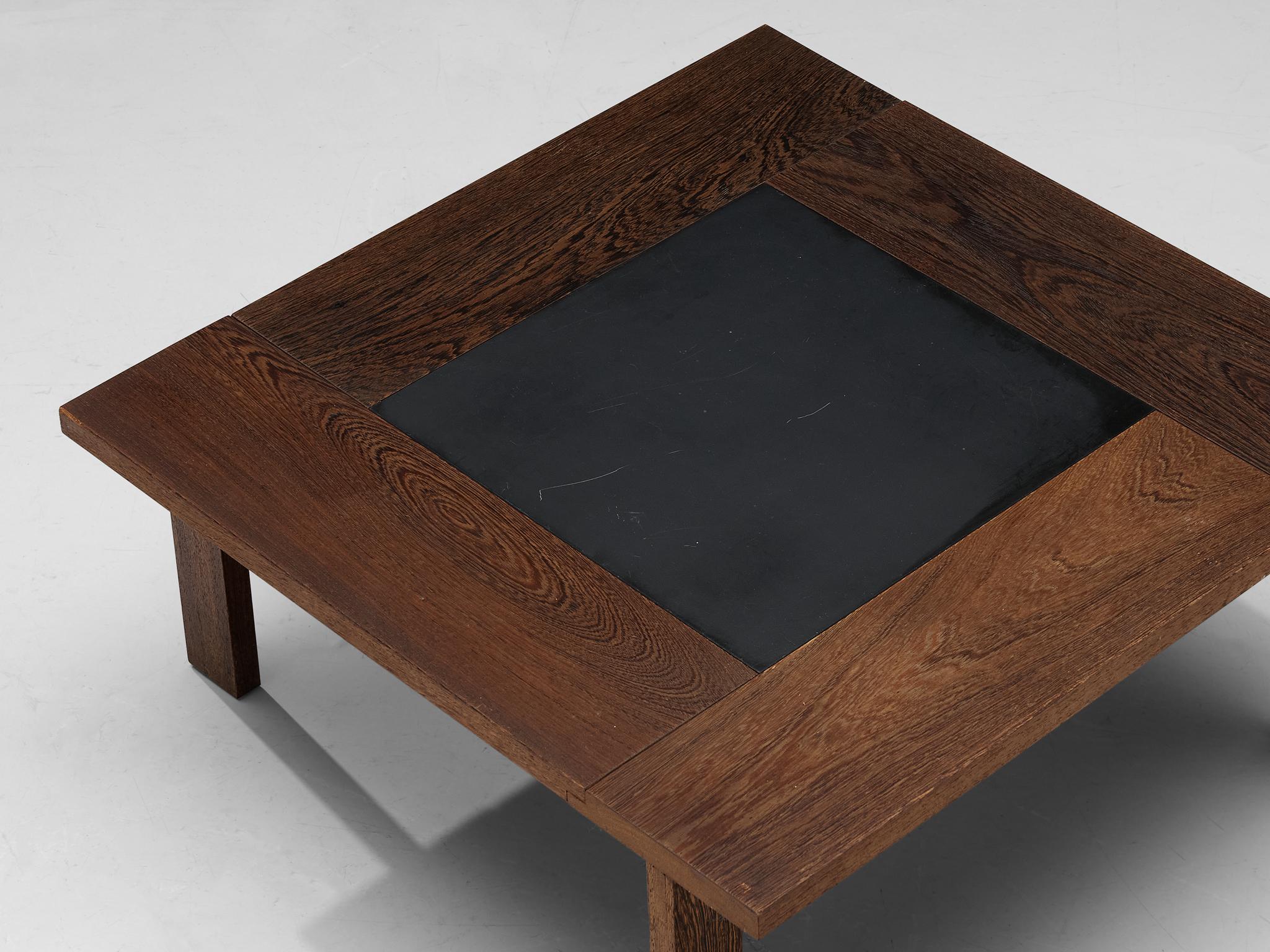 Mid-20th Century Danish Coffee Table in Wengé and Slate  For Sale