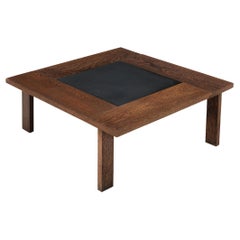 Danish Coffee Table in Wengé and Slate 