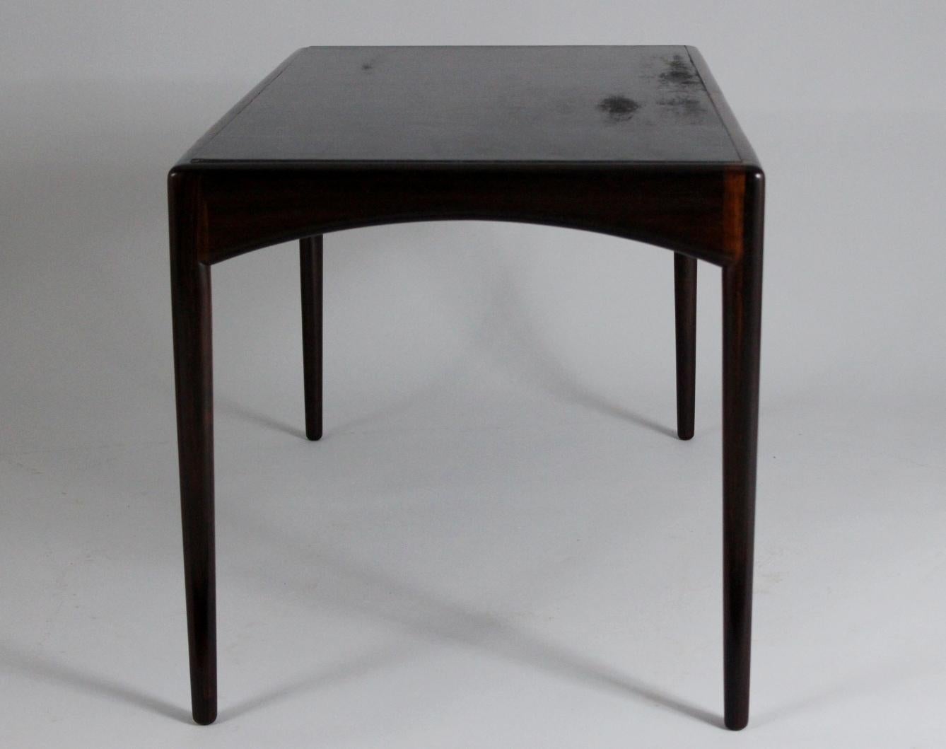 20th Century Danish Coffee Table with Leather Top by Kristian Vedel for Søren Willadsen 1960s For Sale